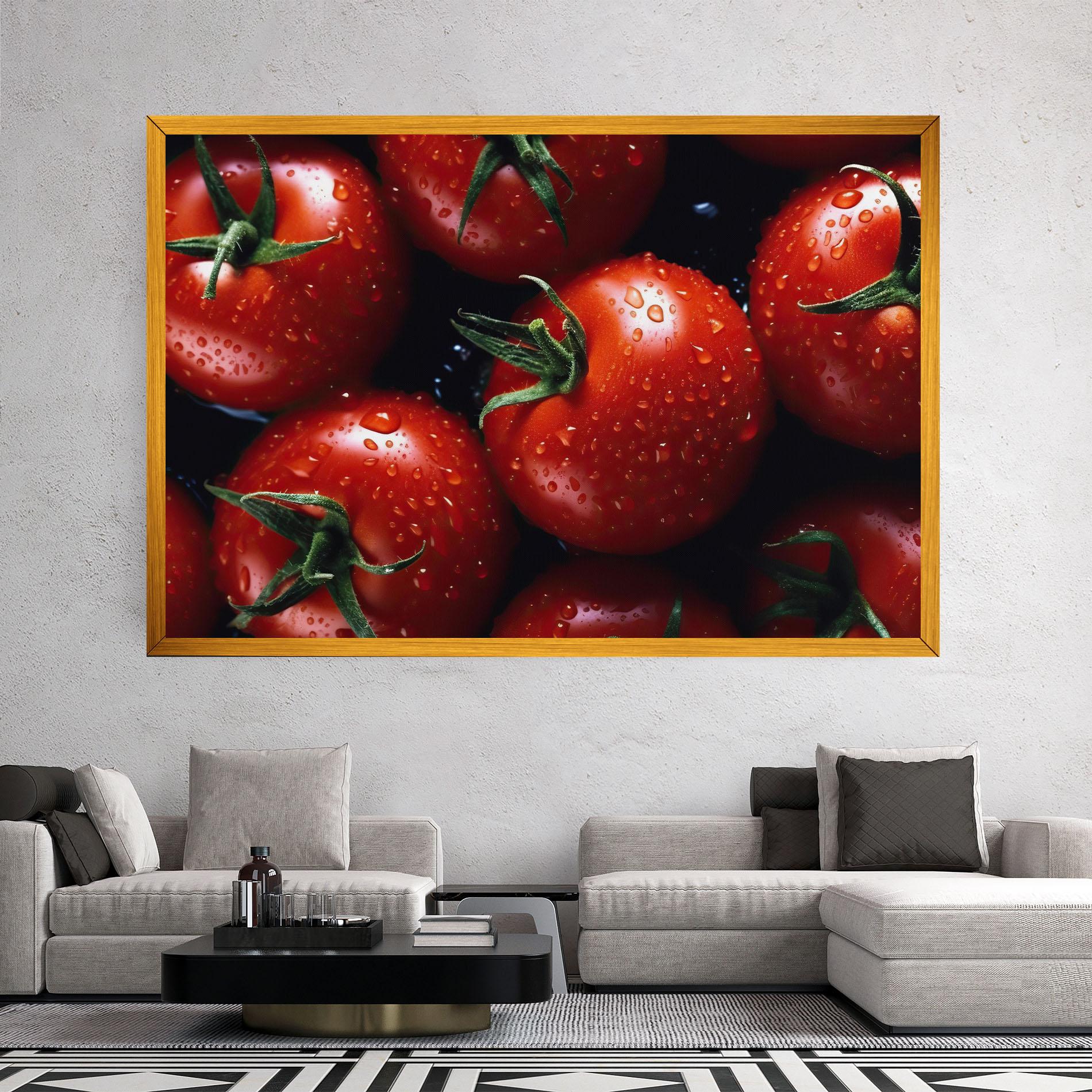 Leinwandbild Red Wet Tomato mockup 2