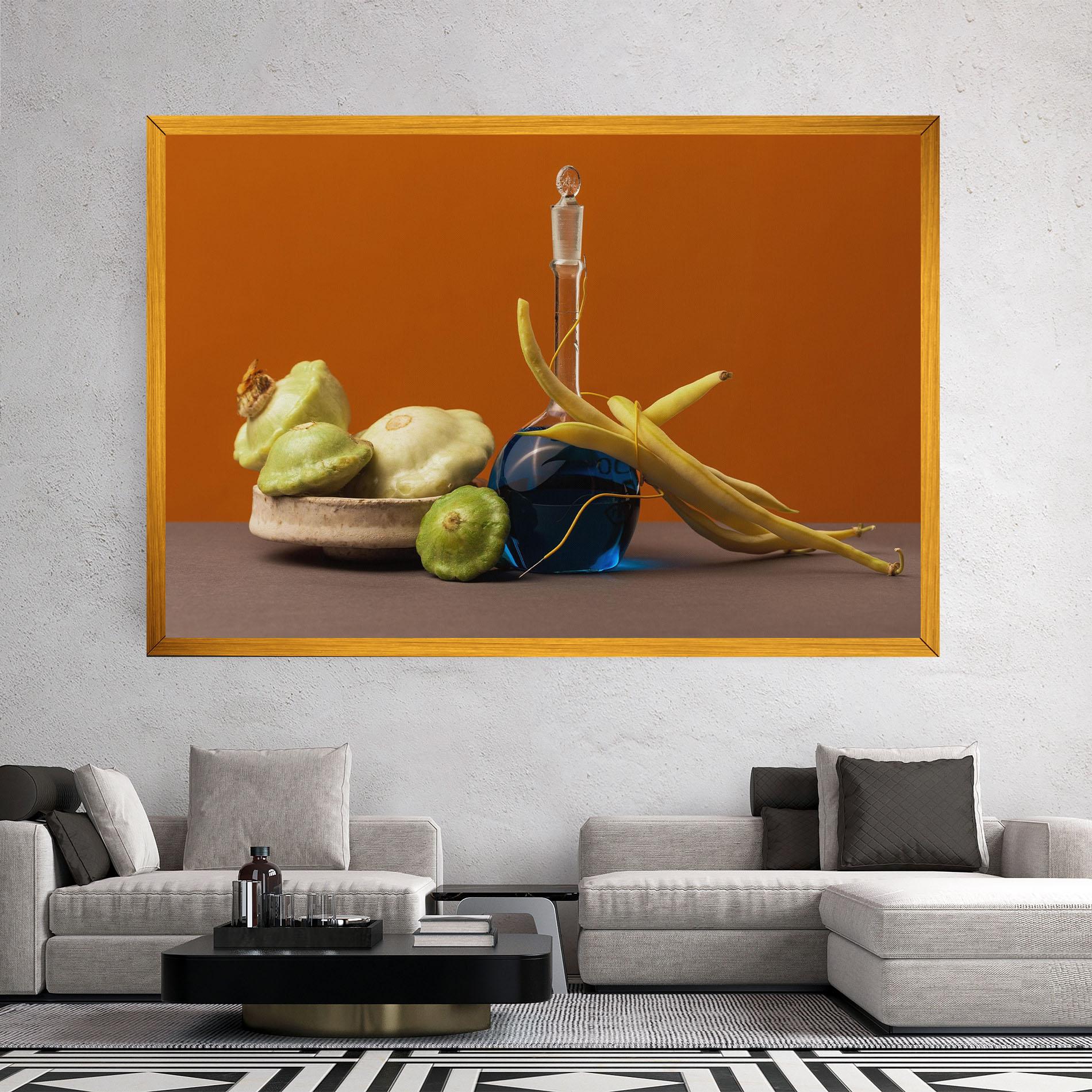 Leinwandbild Vegetables Blue Liquid mockup 2