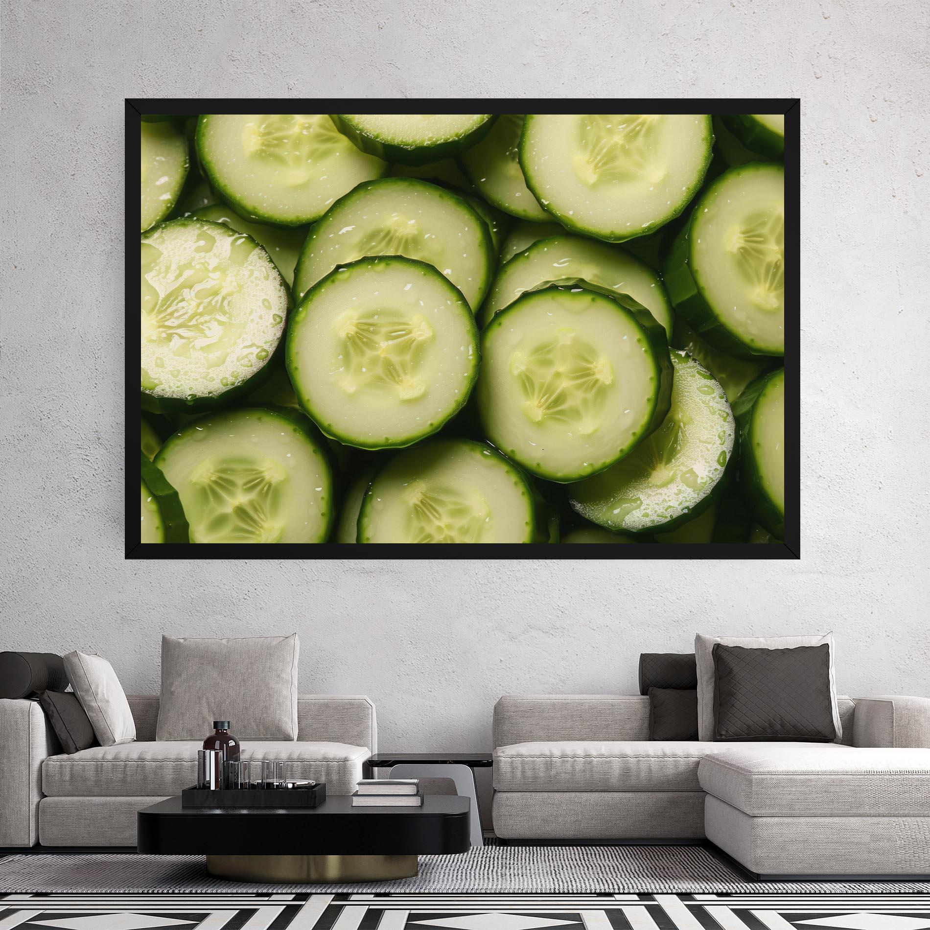 Leinwandbild Fresh Cucumber mockup 2