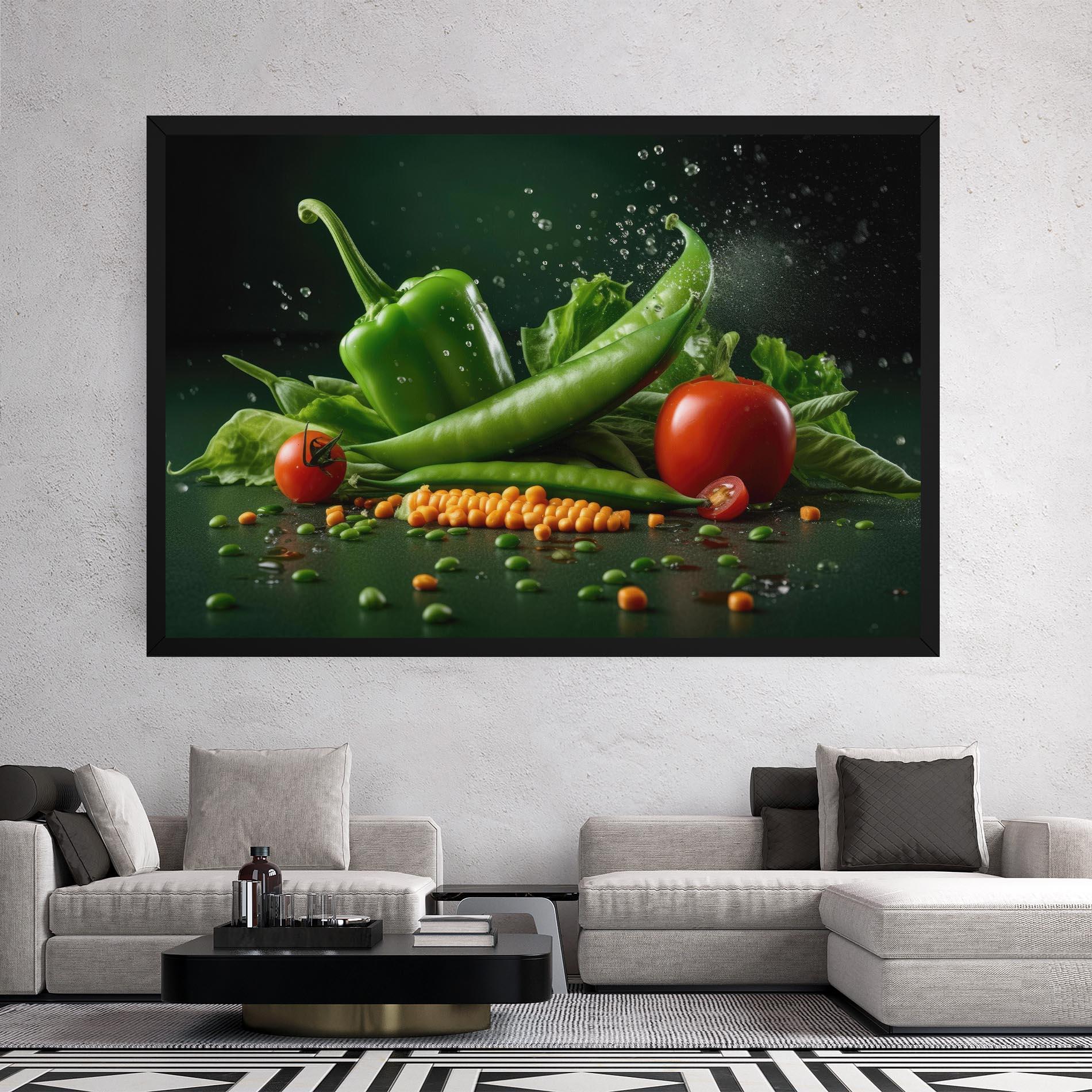 Leinwandbild Fresh Vegetables mockup 2