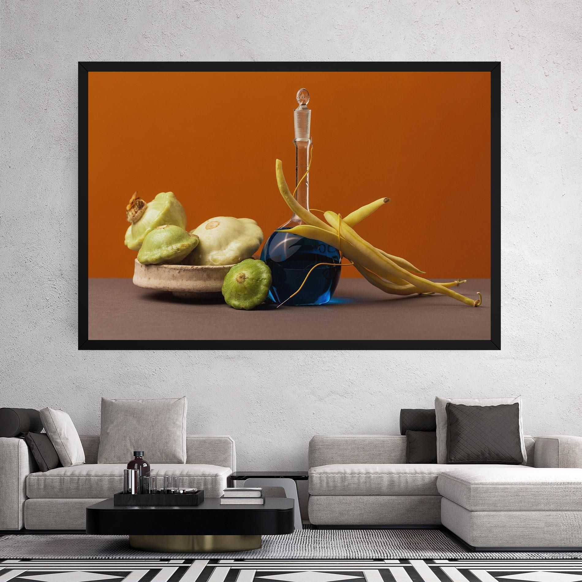 Leinwandbild Vegetables Blue Liquid mockup 2