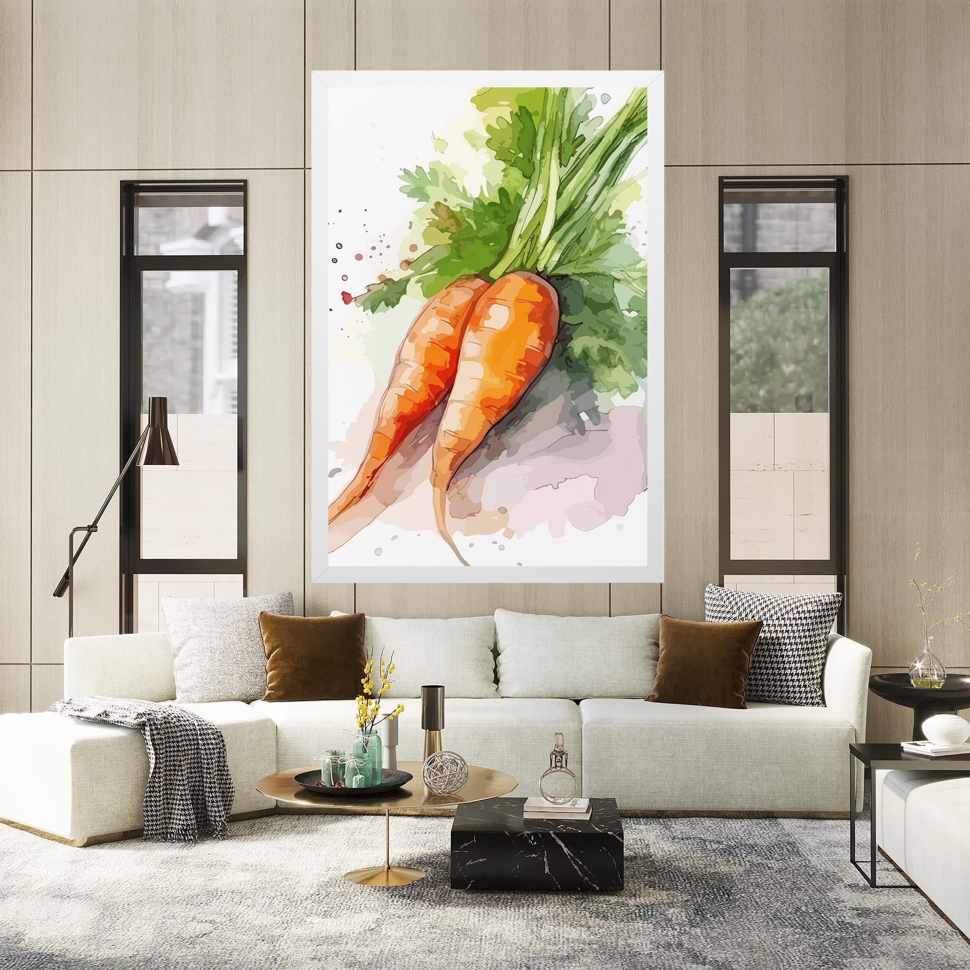 Leinwandbild Carrot Watercolor mockup 2