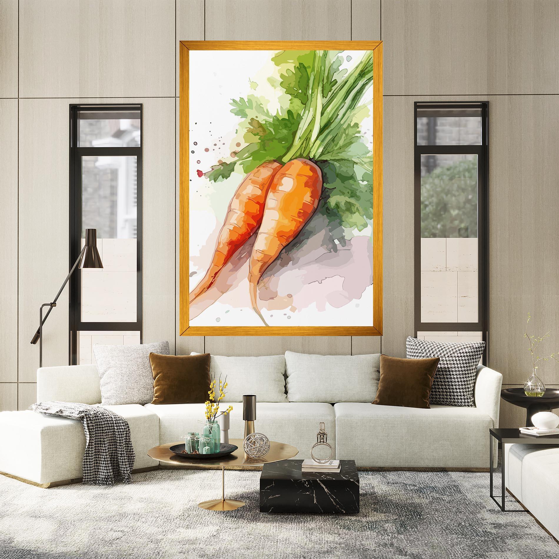 Leinwandbild Carrot Watercolor mockup 2
