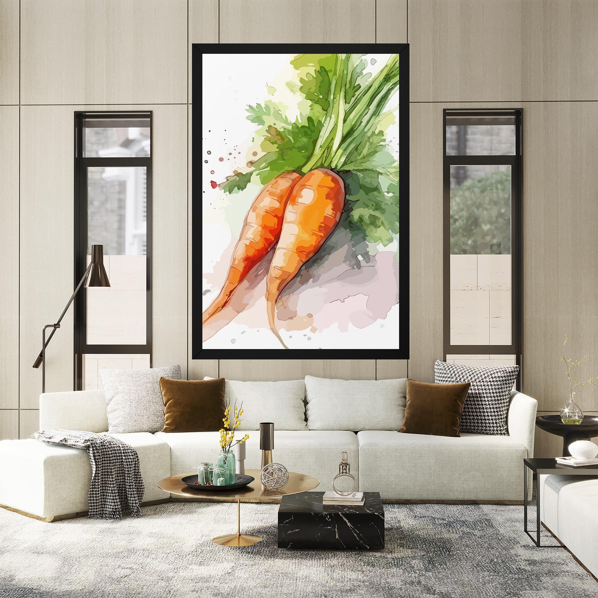 Leinwandbild Carrot Watercolor mockup 2