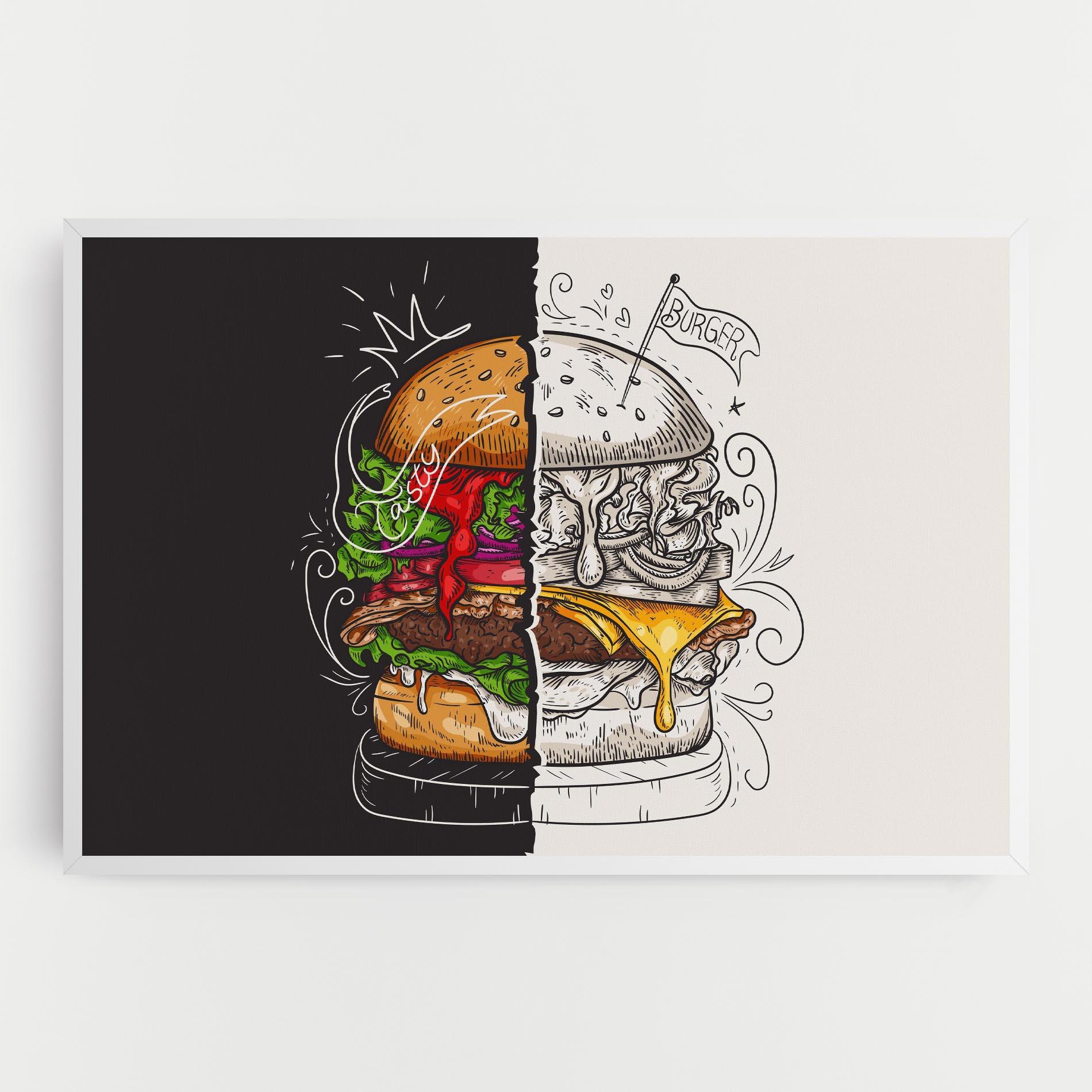 Leinwandbild Burger Art mockup 0