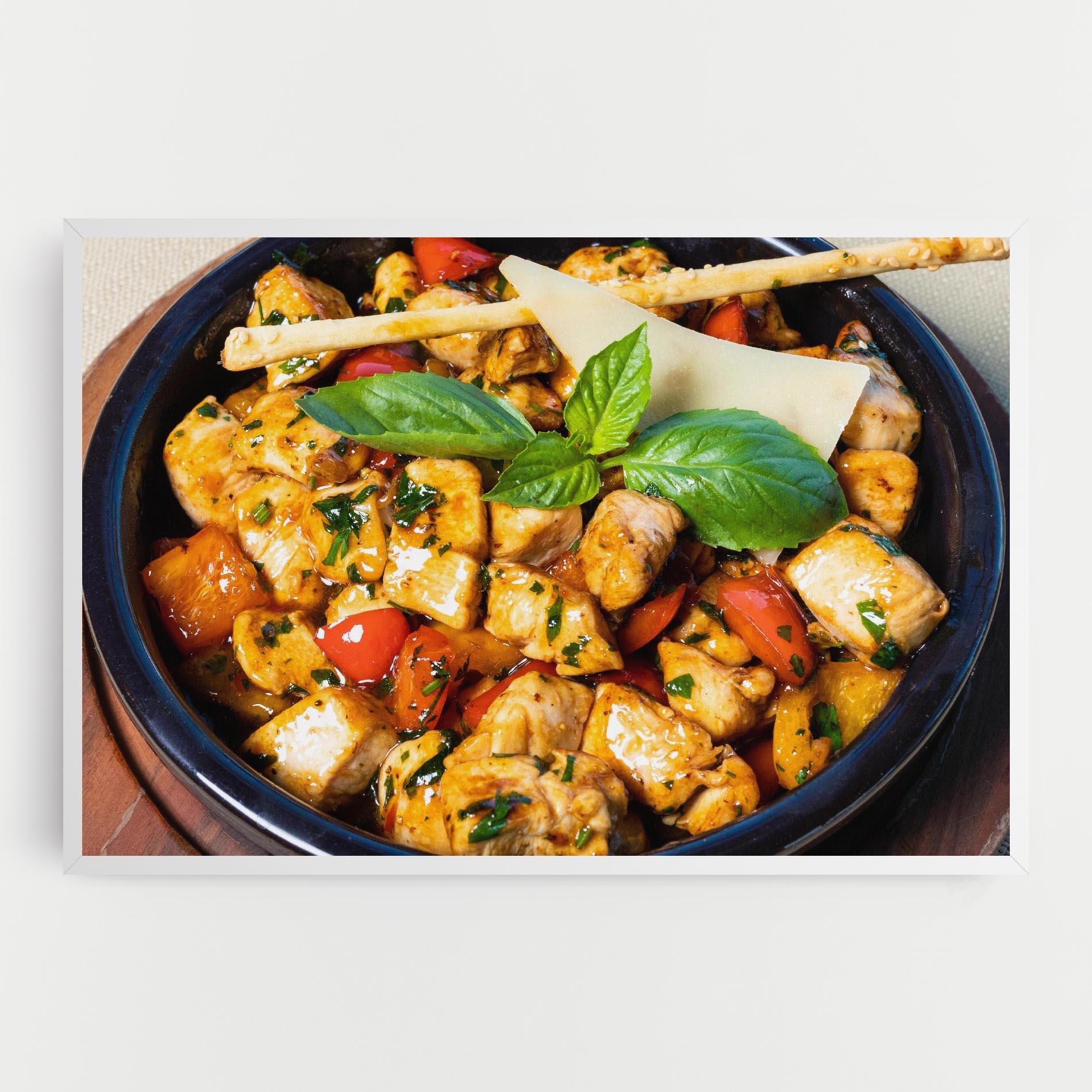 Leinwandbild Chicken Food mockup 0