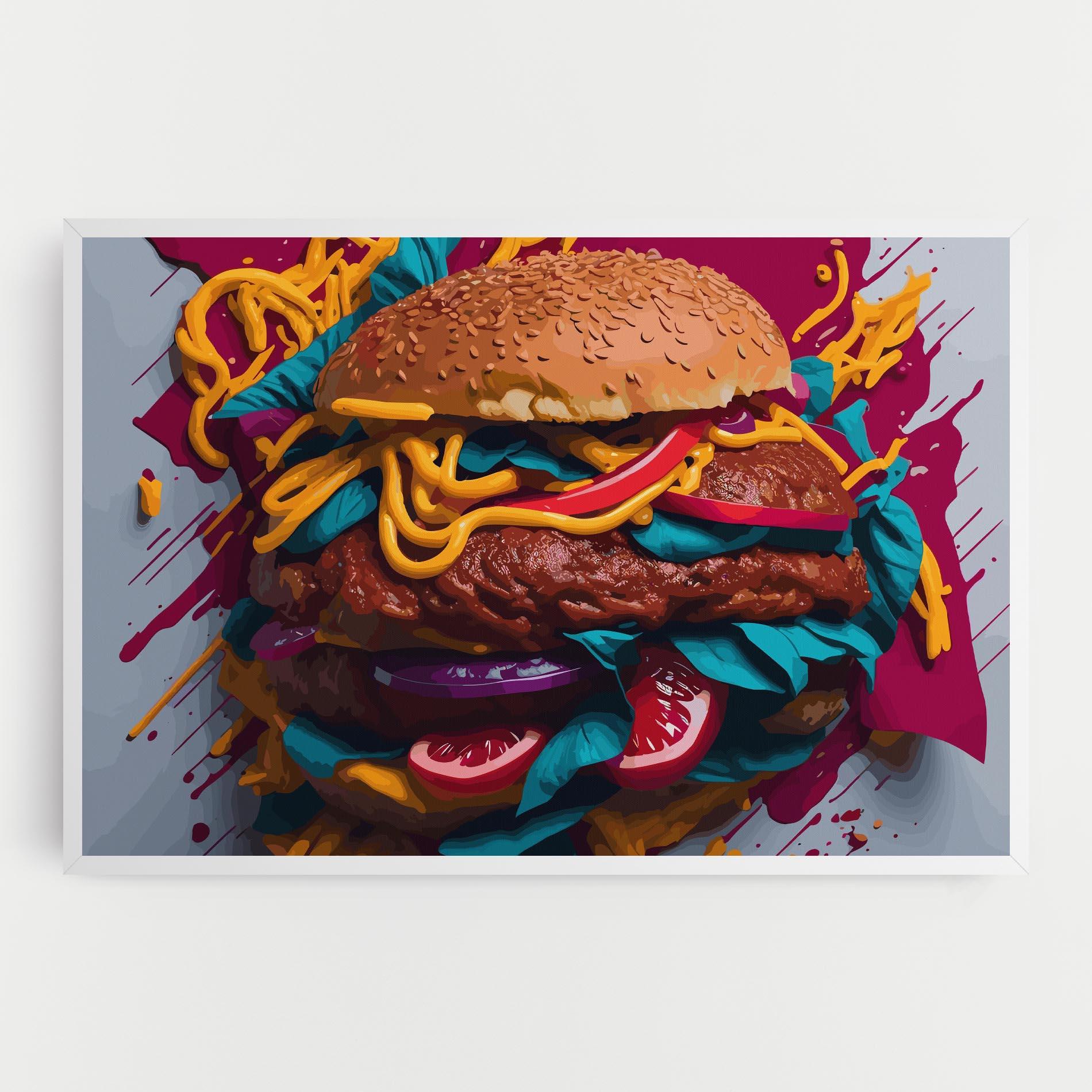 Leinwandbild Crazy Burger mockup 0