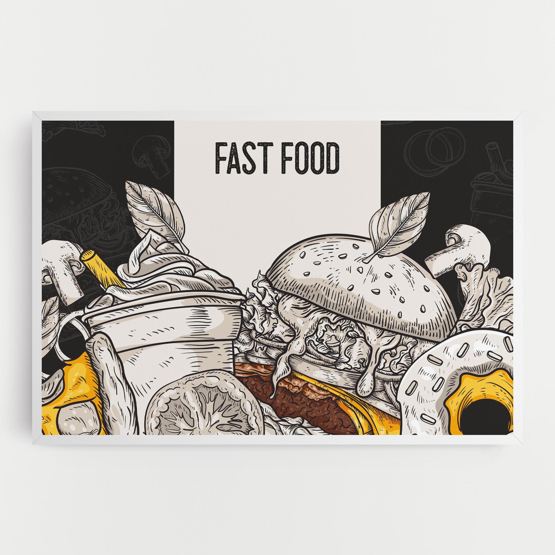 Leinwandbild Fast Food mockup 0