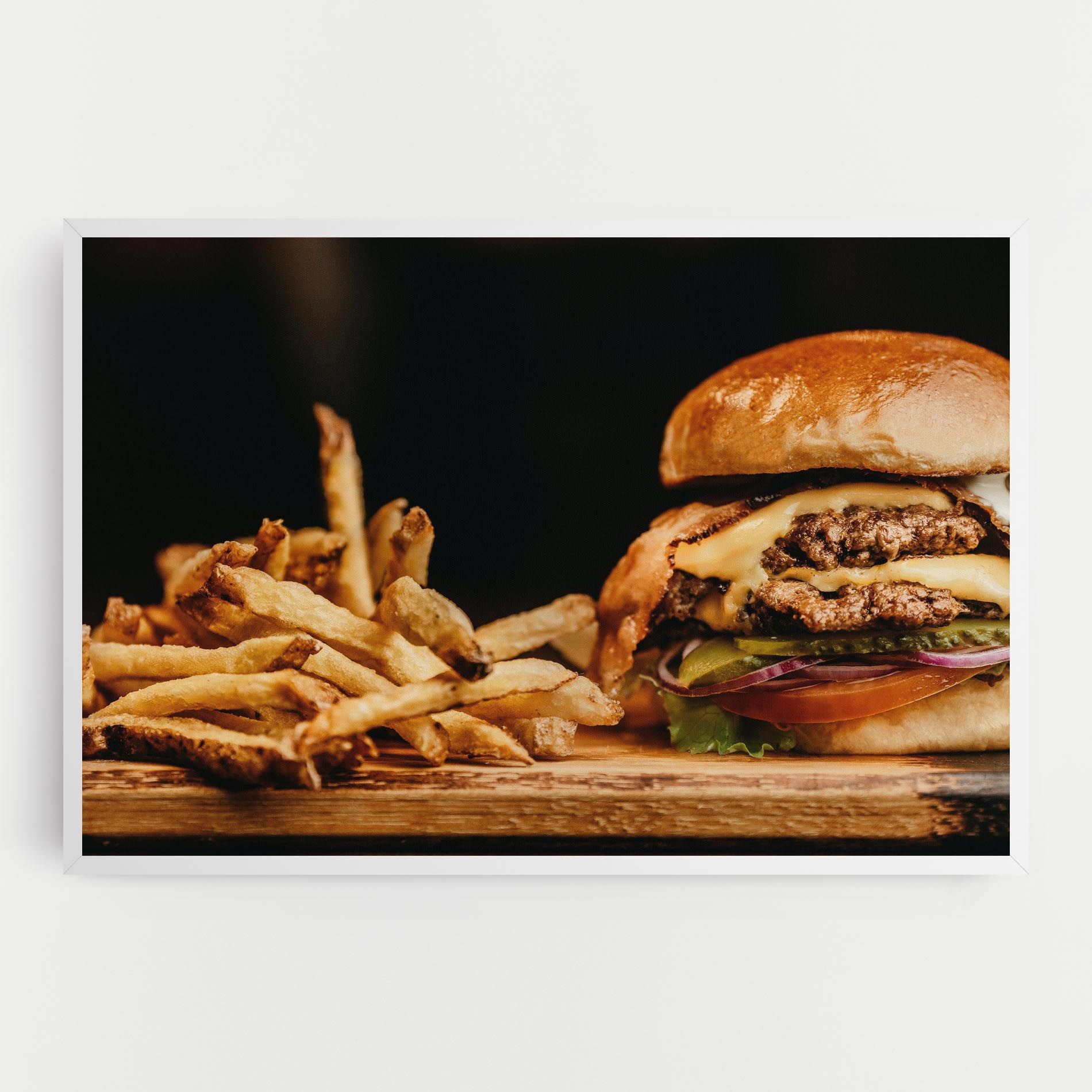 Hamburger With Fries mockup 0