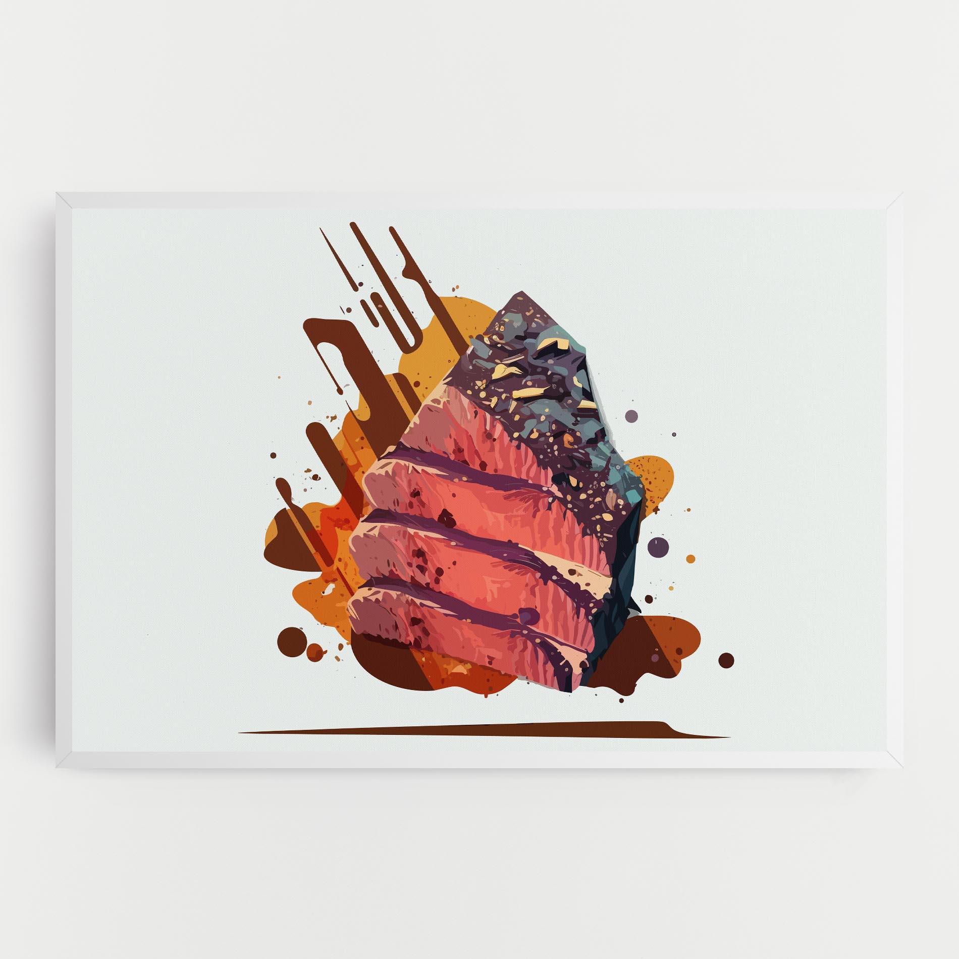 Leinwandbild Meat Floating mockup 0