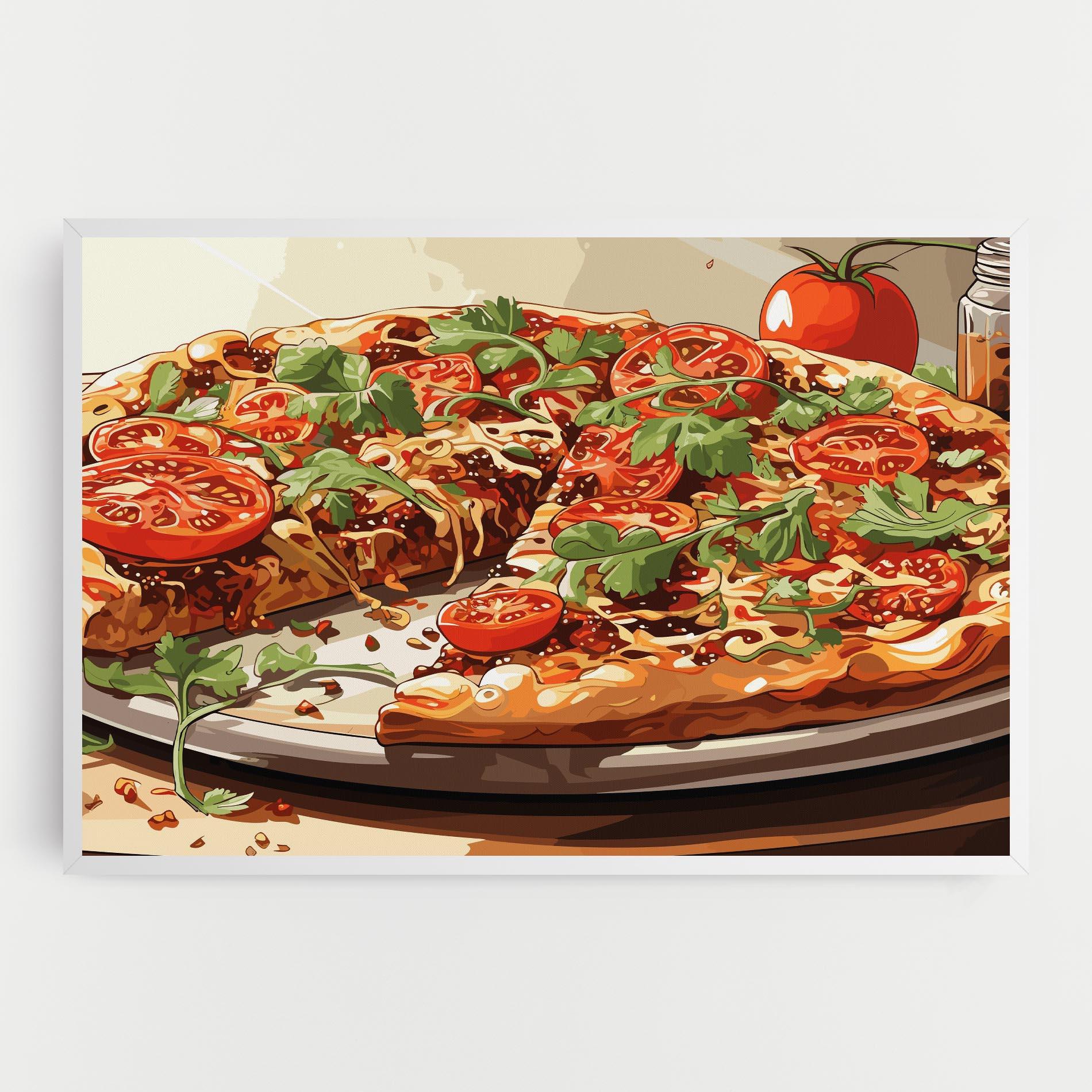 Leinwandbild Pizza View mockup 0