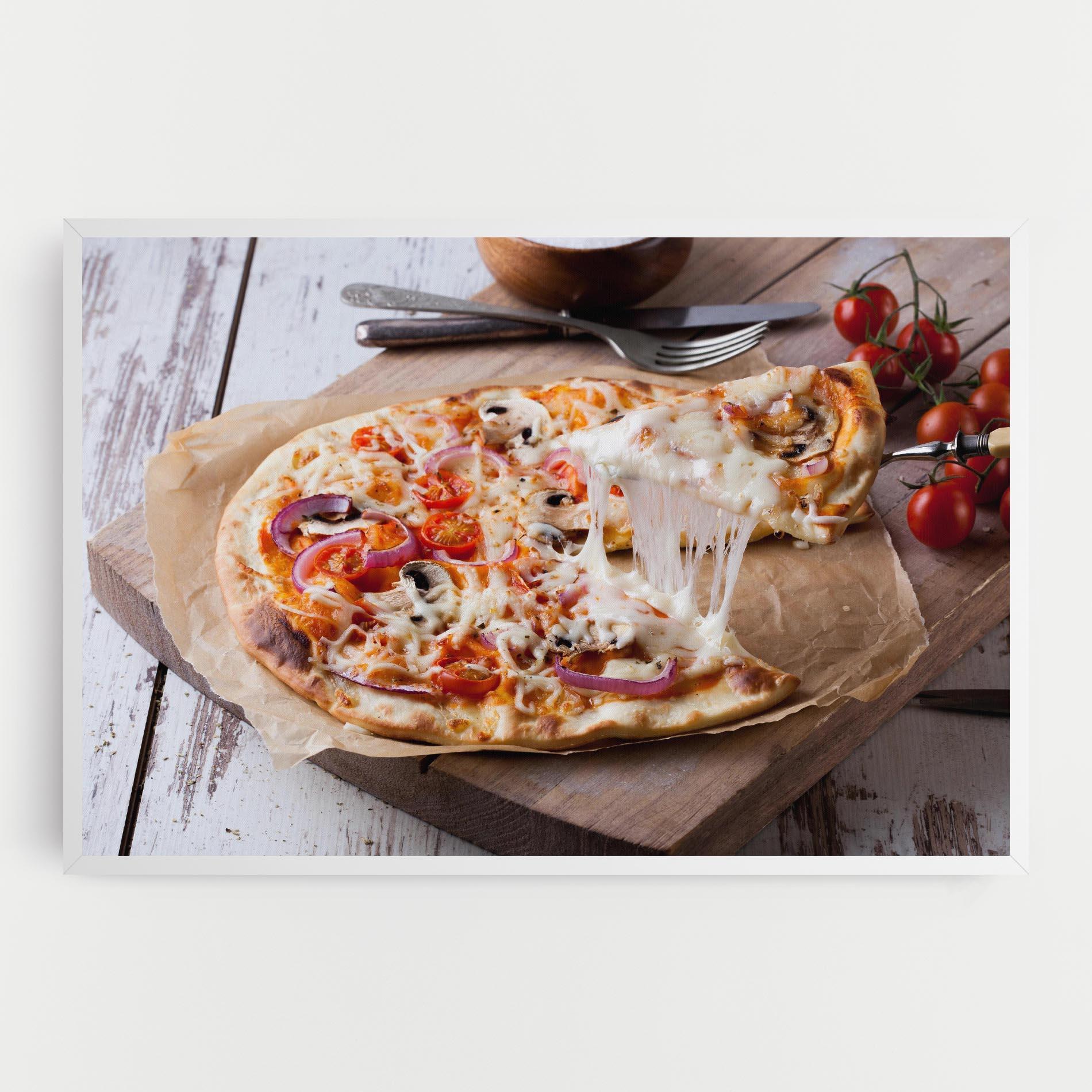 Leinwandbild Pizza mockup 0