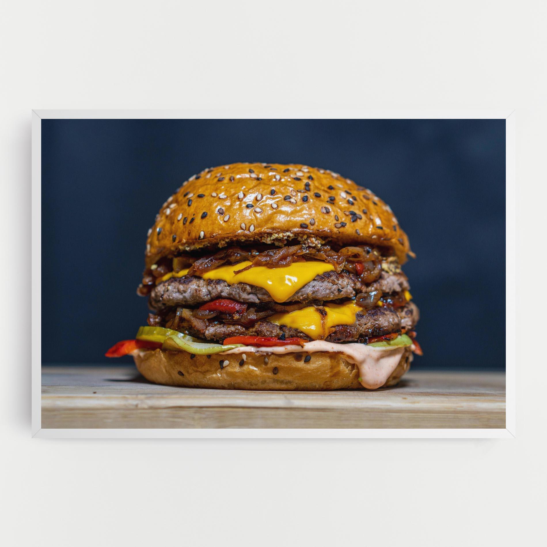 Leinwandbild Tasty Hamburger mockup 0