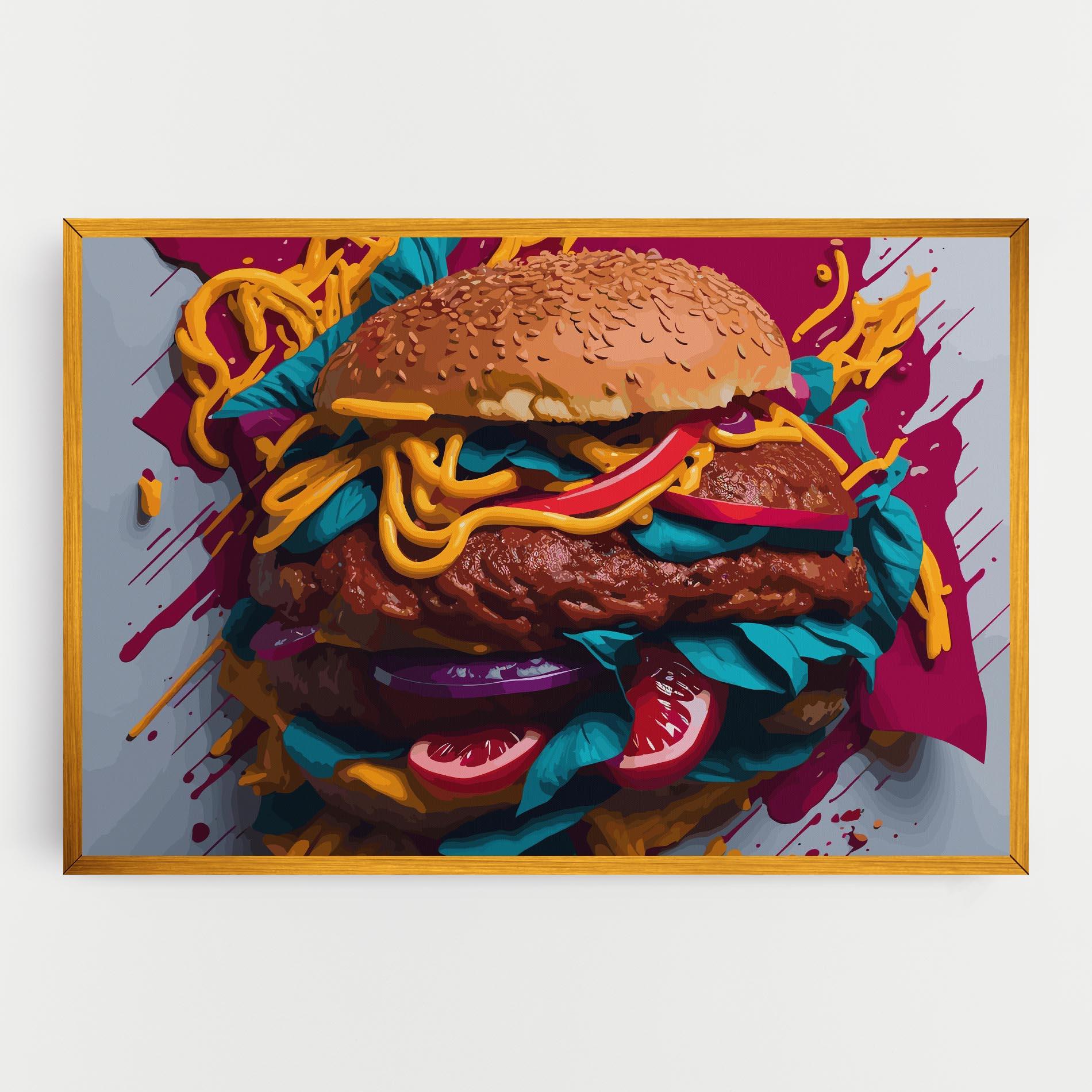 Leinwandbild Crazy Burger mockup 0