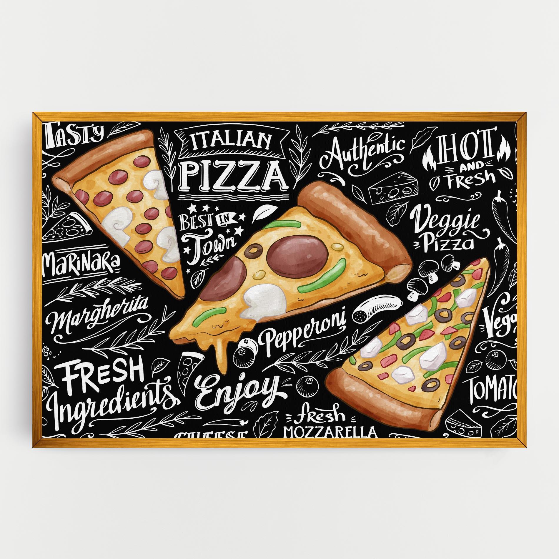 Leinwandbild Enjoy Pizza mockup 0