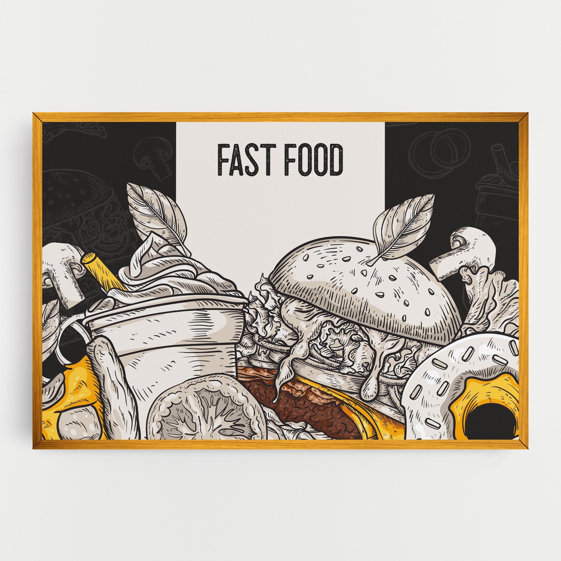 Leinwandbild Fast Food mockup 0