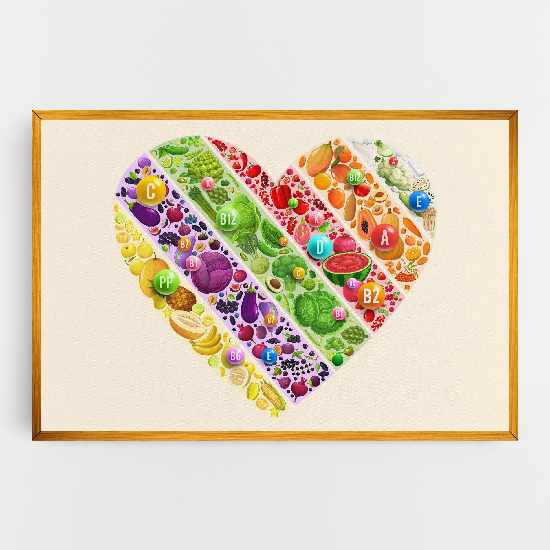 Leinwandbild Food Heart mockup 0