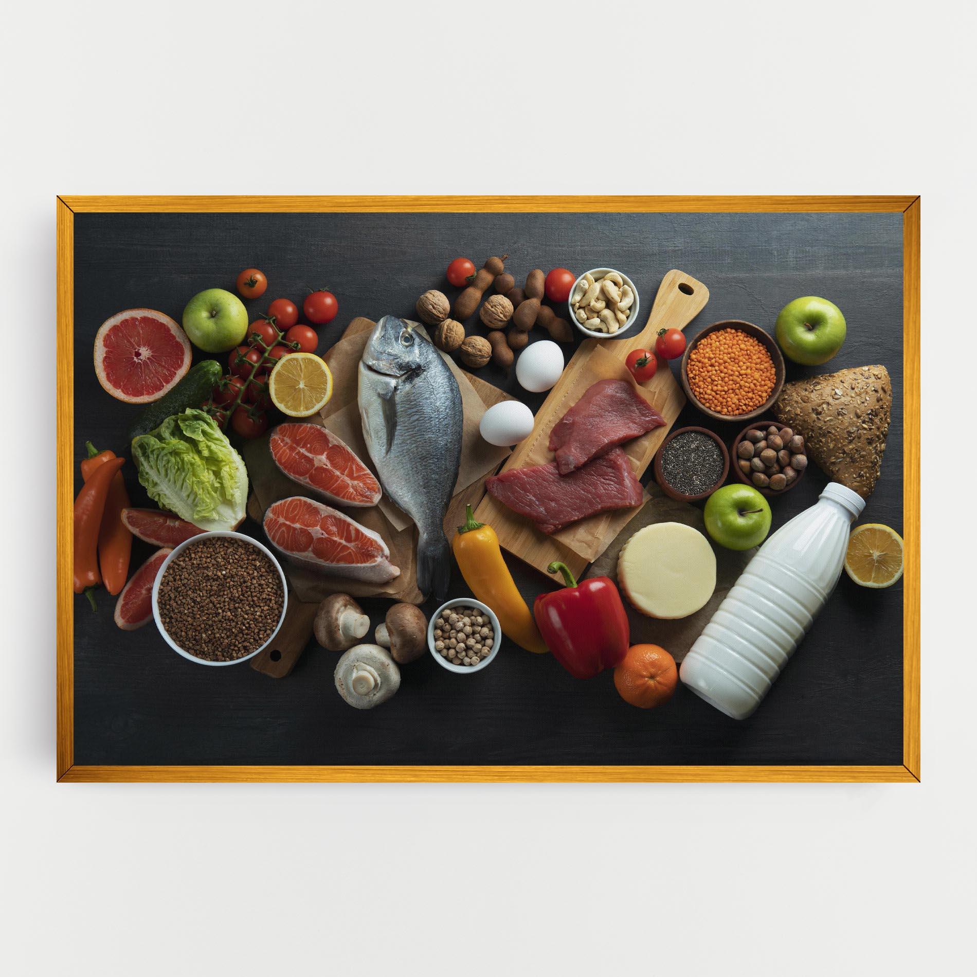Leinwandbild Food Ingredients mockup 0