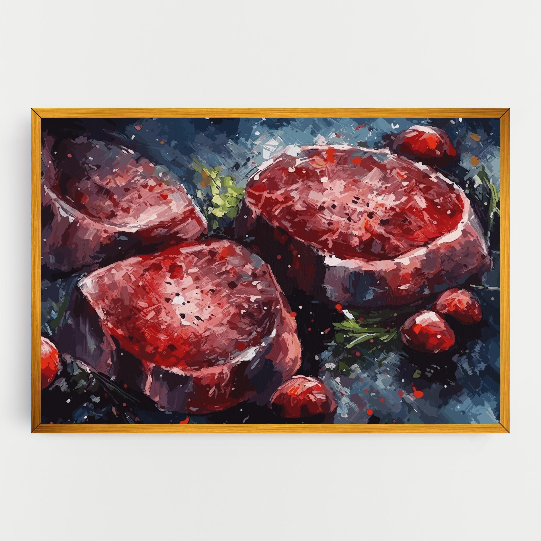 Leinwandbild Meat Art mockup 0