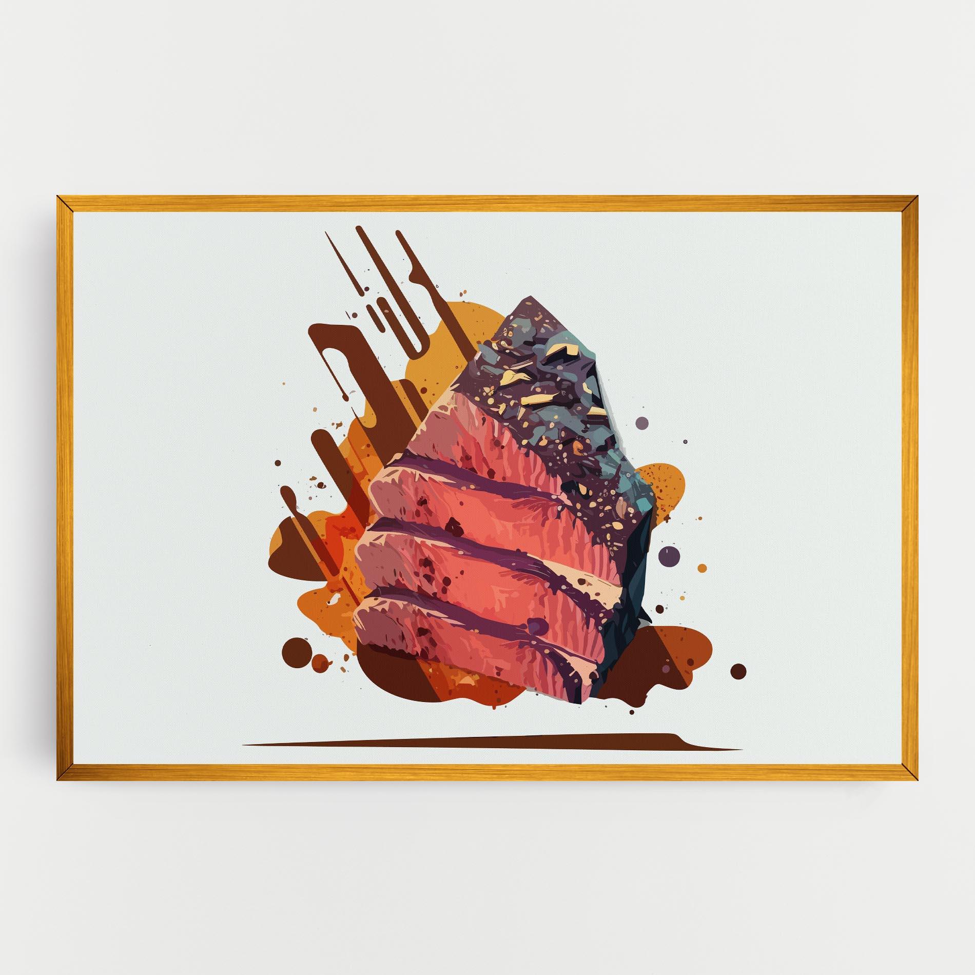 Leinwandbild Meat Floating mockup 0