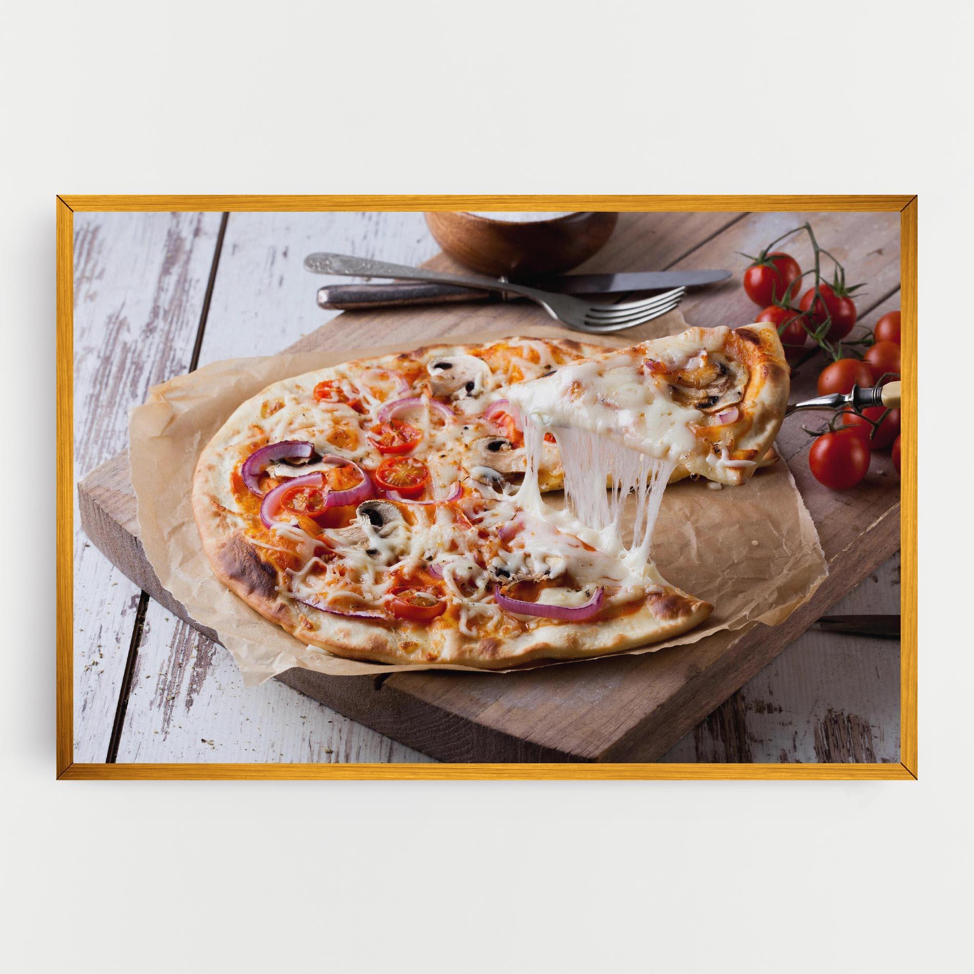 Leinwandbild Pizza mockup 0