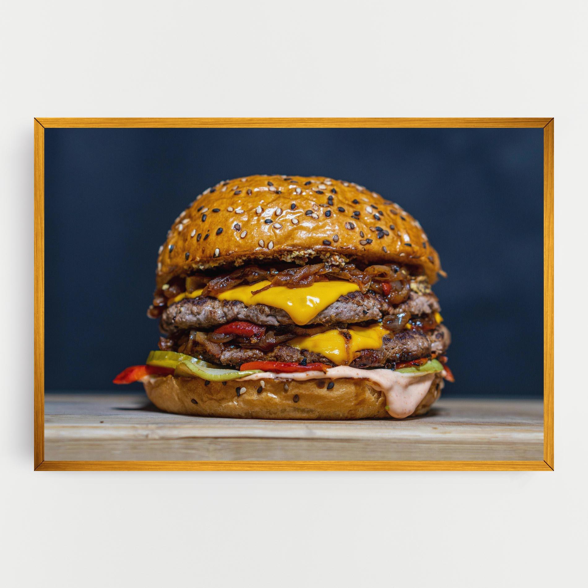 Leinwandbild Tasty Hamburger mockup 0