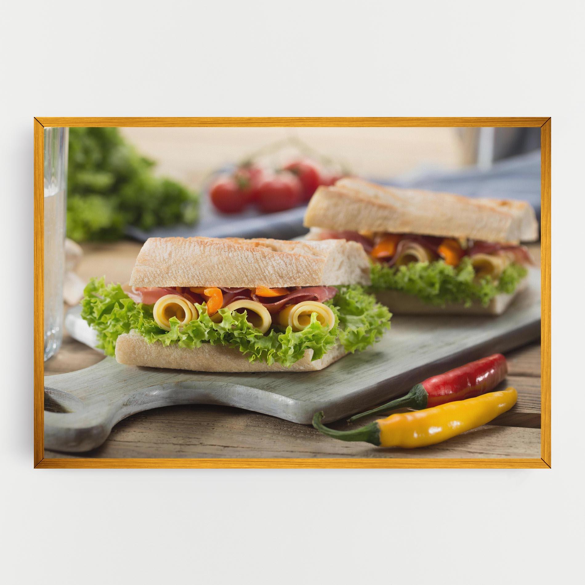 Leinwandbild Yum Sandwich mockup 0