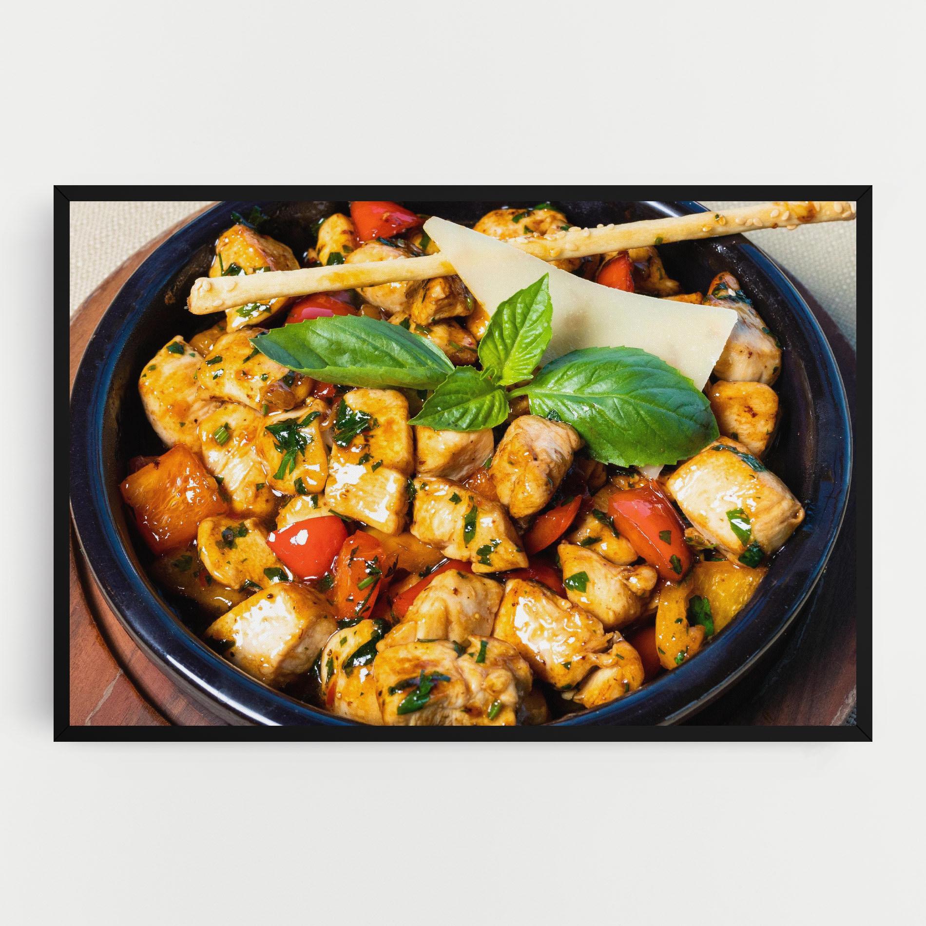 Leinwandbild Chicken Food mockup 0