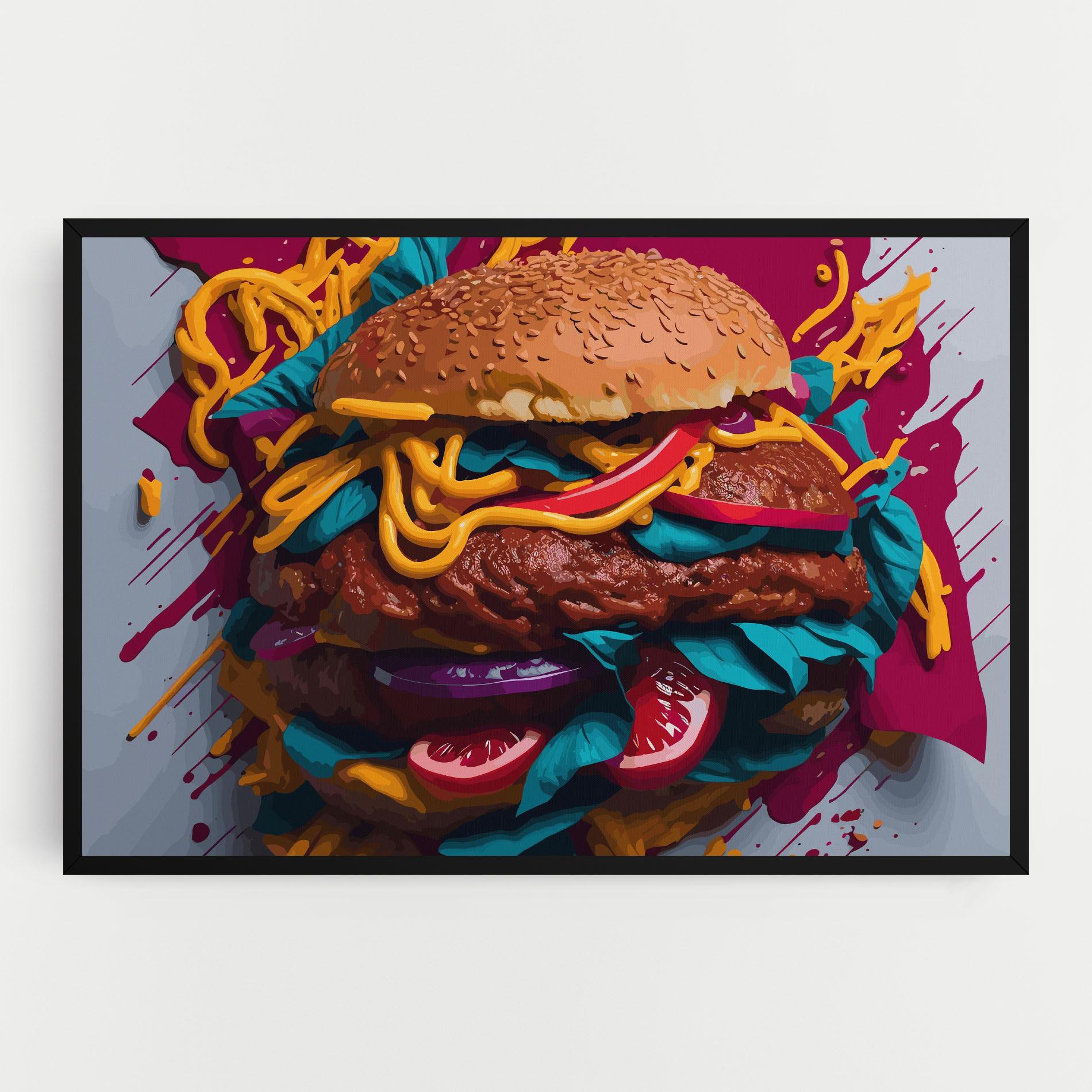 Leinwandbild Crazy Burger mockup 0