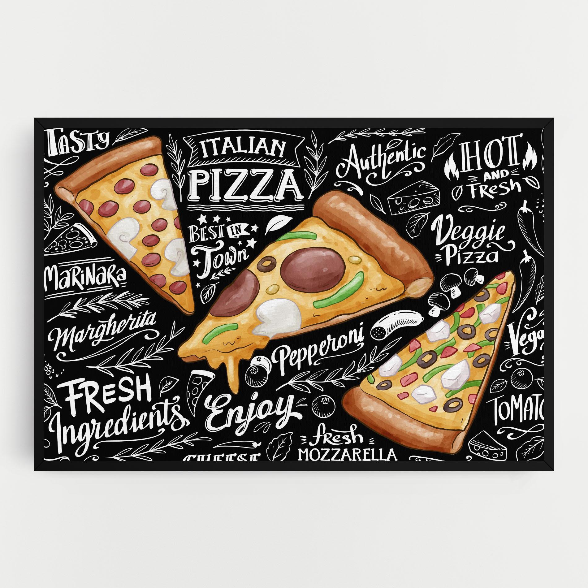 Leinwandbild Enjoy Pizza mockup 0