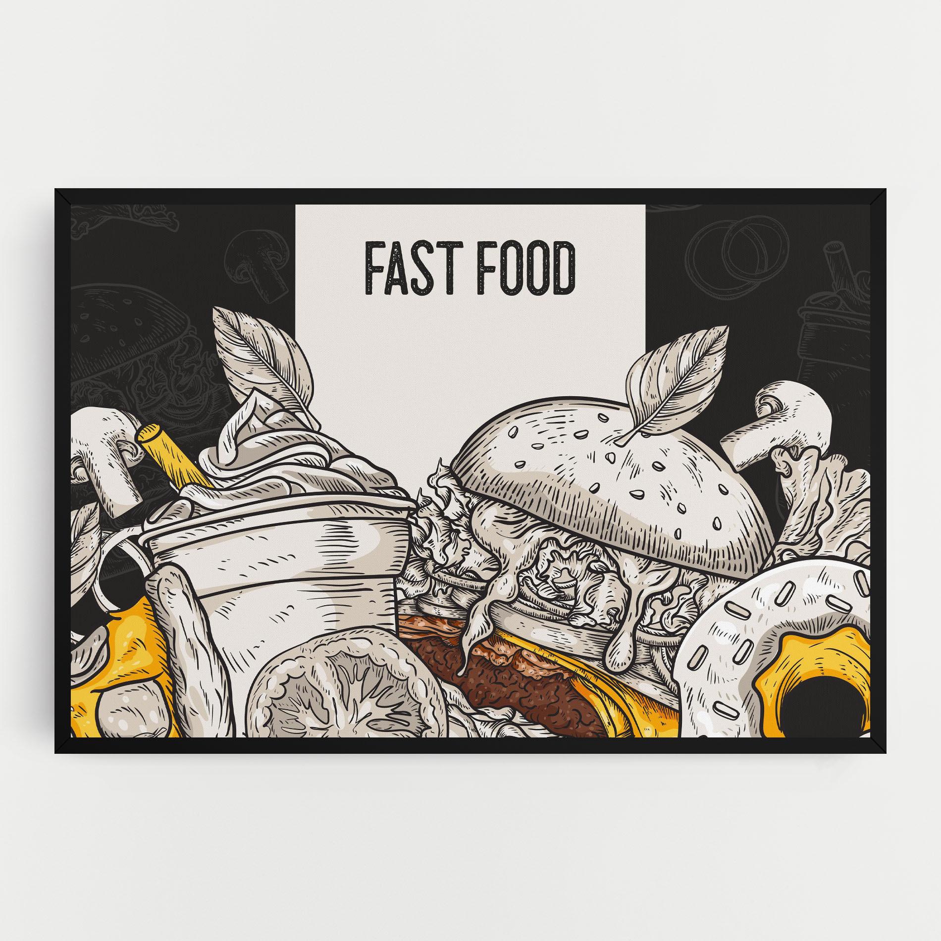 Leinwandbild Fast Food mockup 0