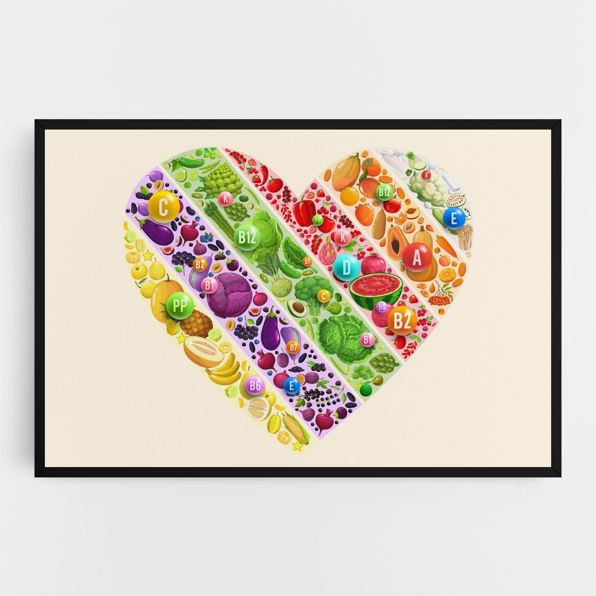 Leinwandbild Food Heart mockup 0