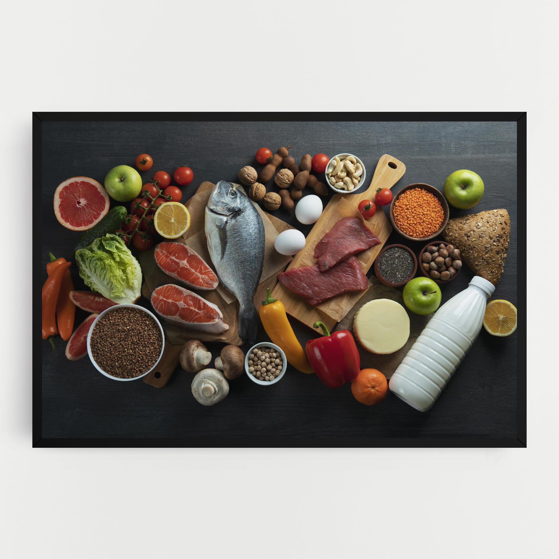 Leinwandbild Food Ingredients mockup 0