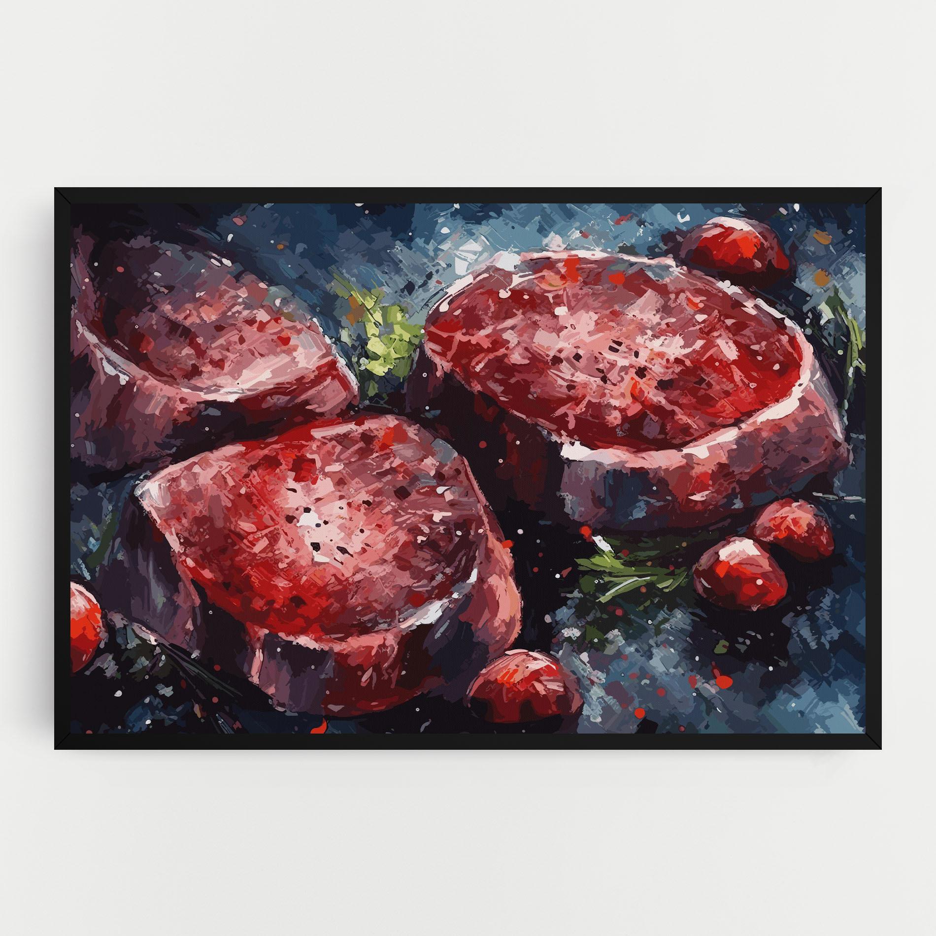 Leinwandbild Meat Art mockup 0