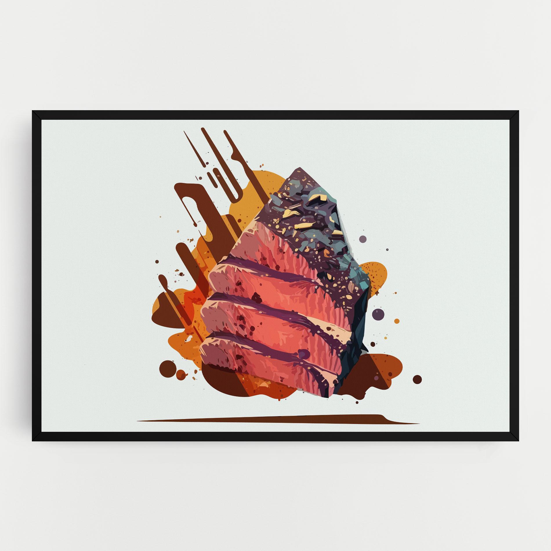 Leinwandbild Meat Floating mockup 0