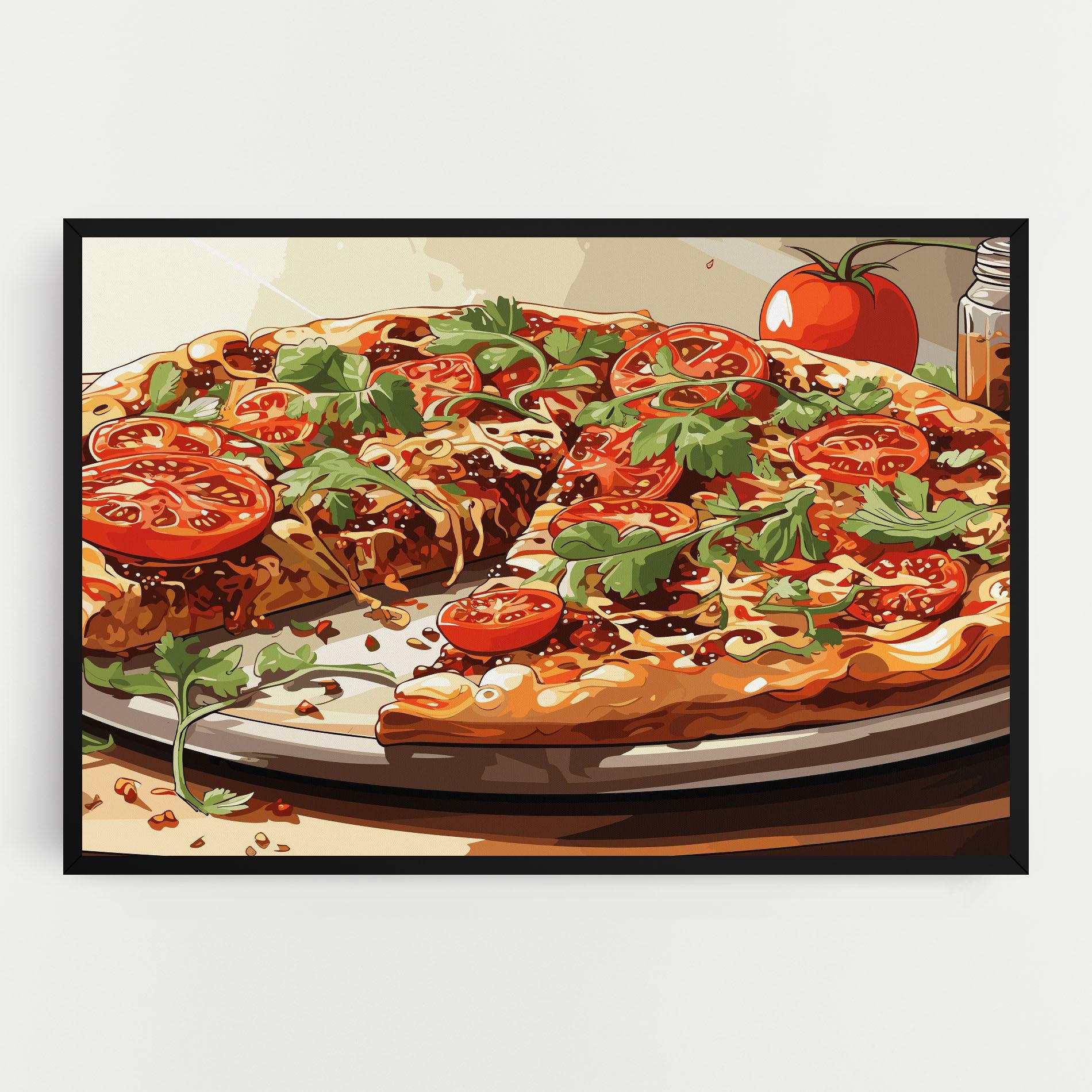 Leinwandbild Pizza View mockup 0