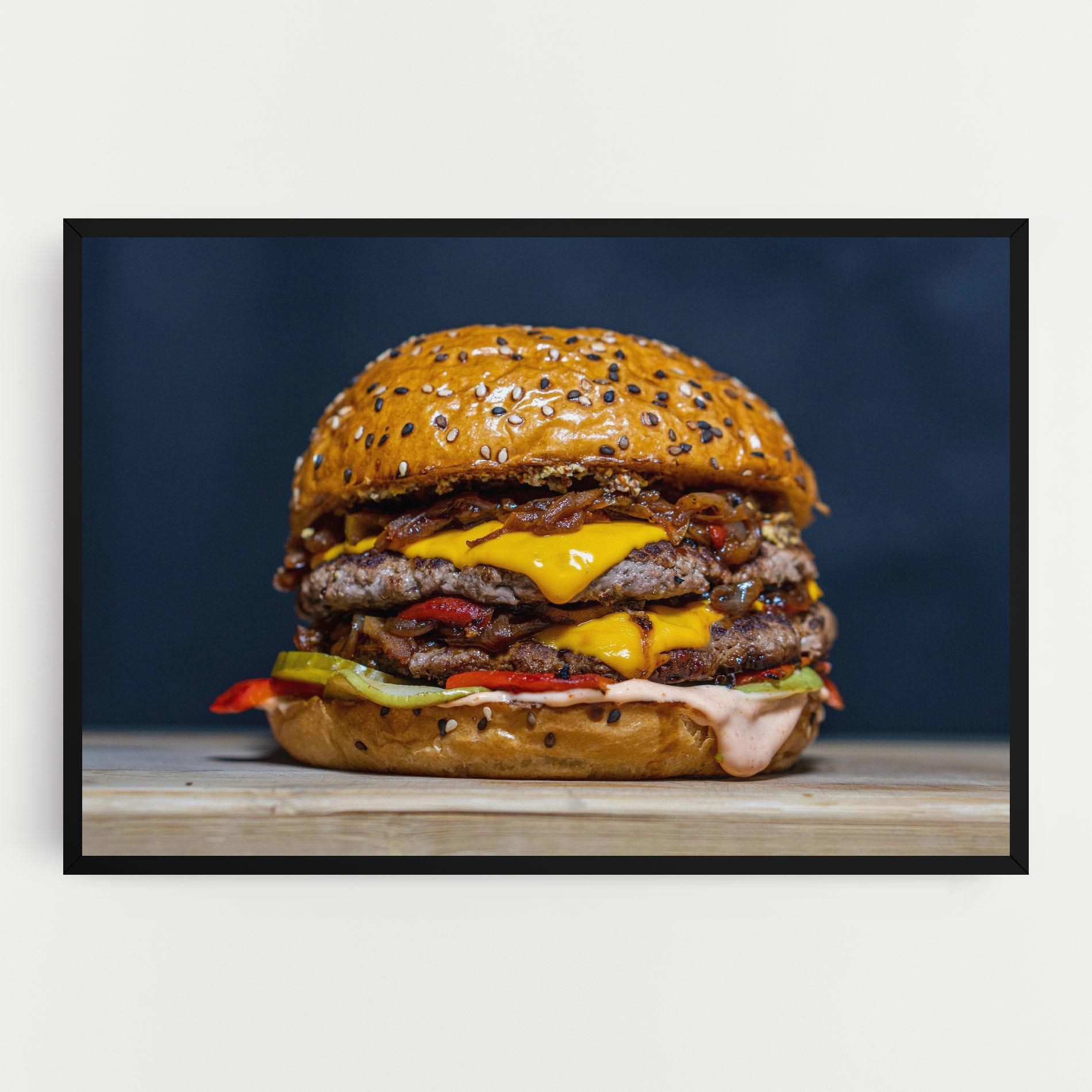 Leinwandbild Tasty Hamburger mockup 0
