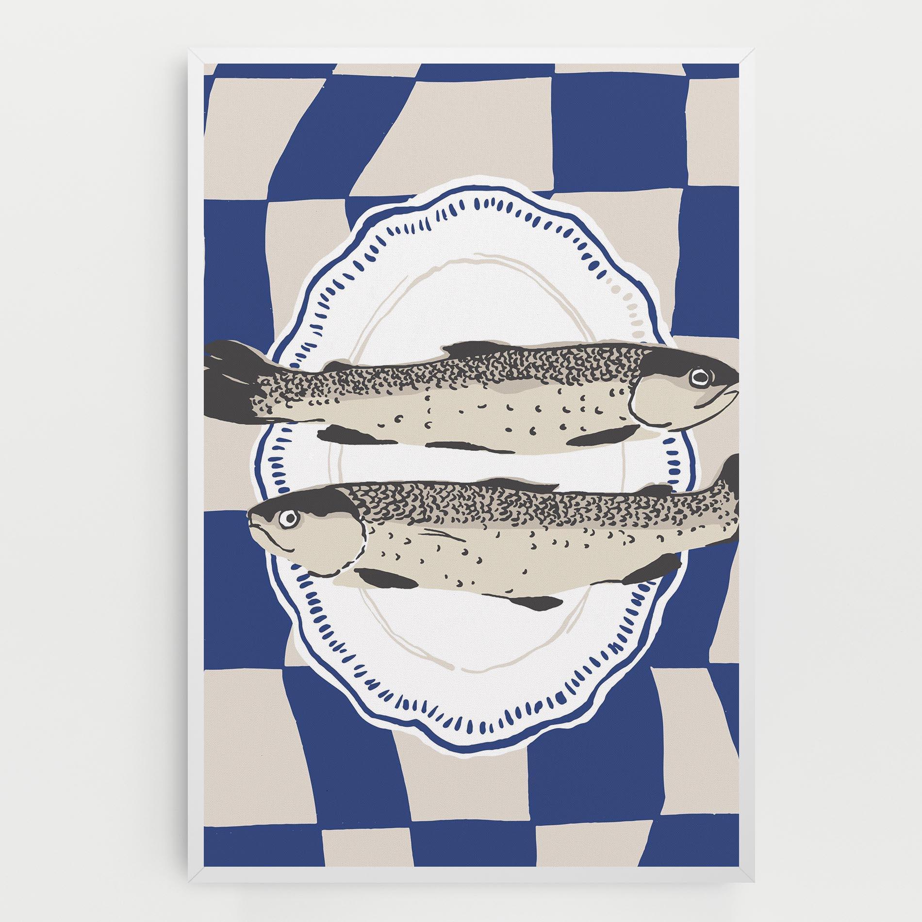 Leinwandbild Food Fish mockup 0