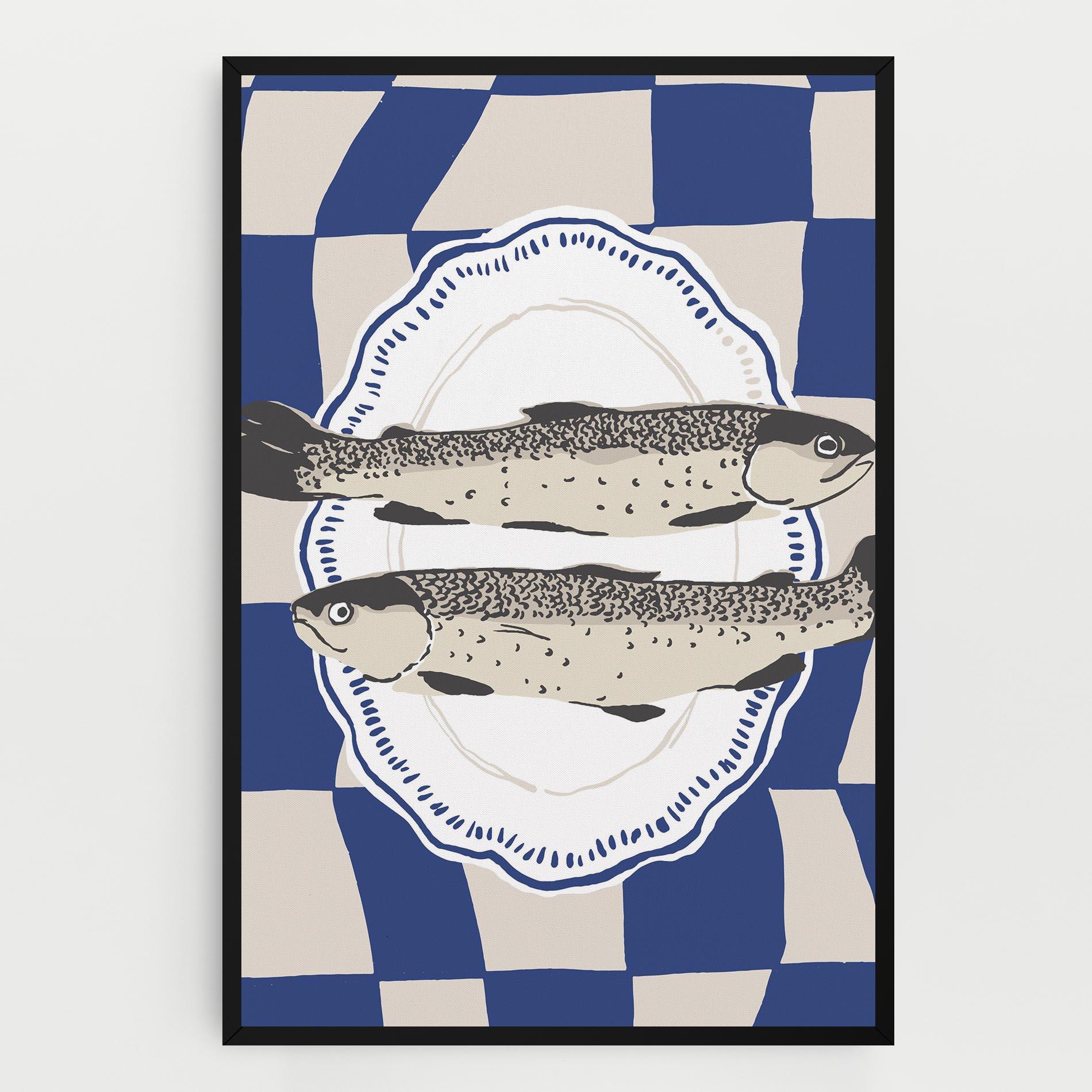 Leinwandbild Food Fish mockup 0