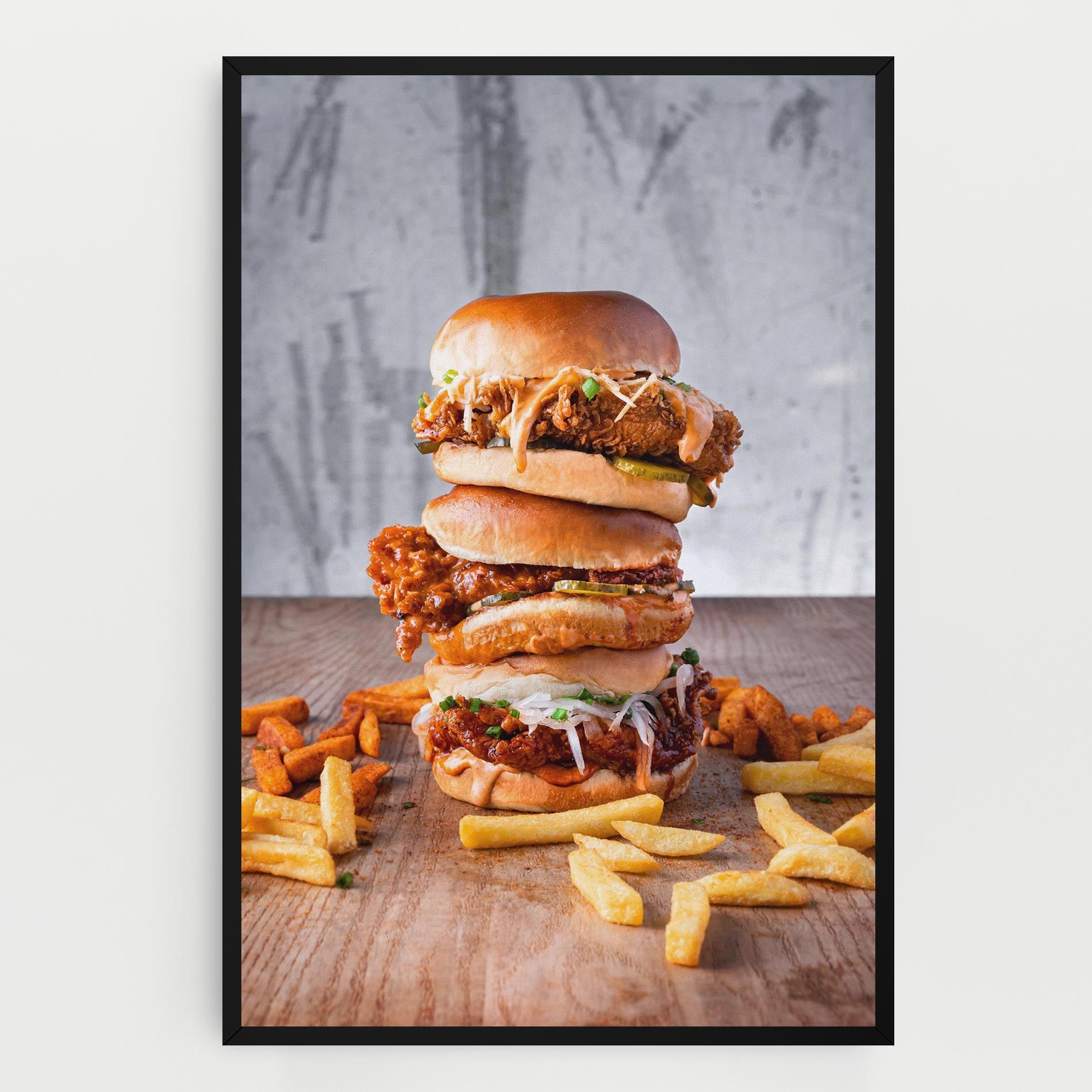 Triple Hamburger mockup 0