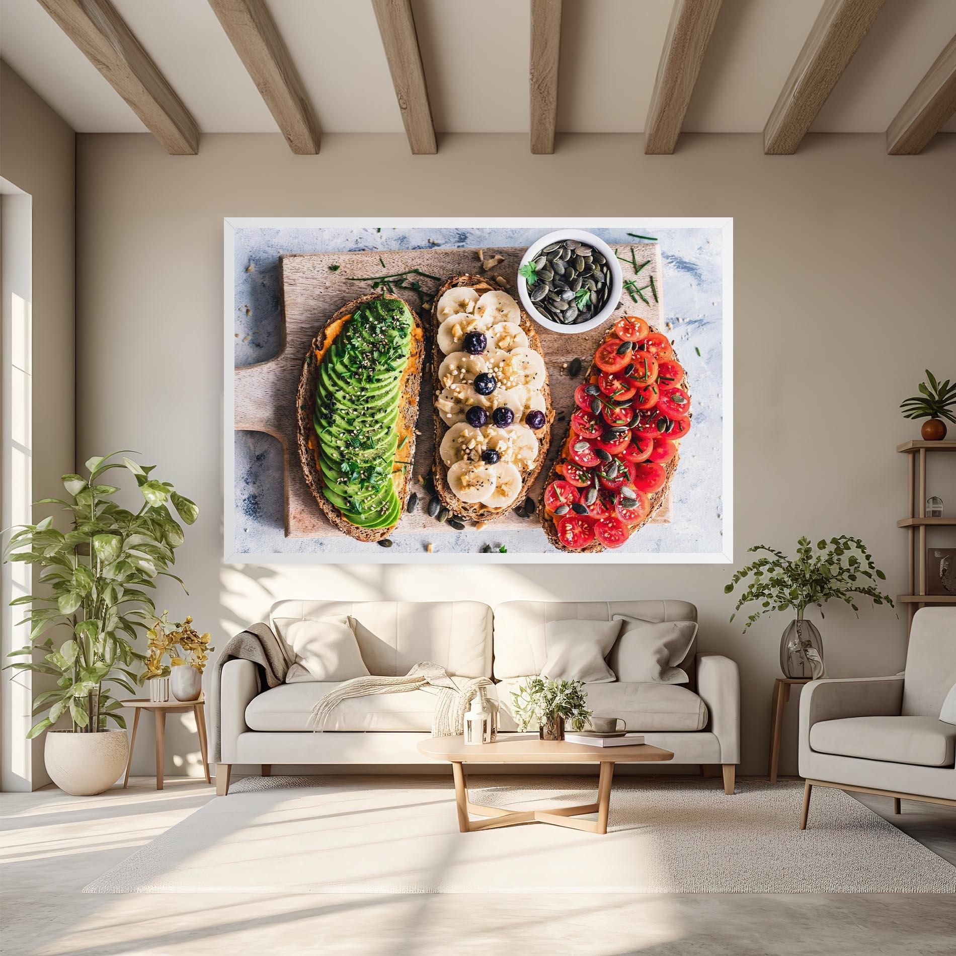 Leinwandbild Breakfast mockup 6