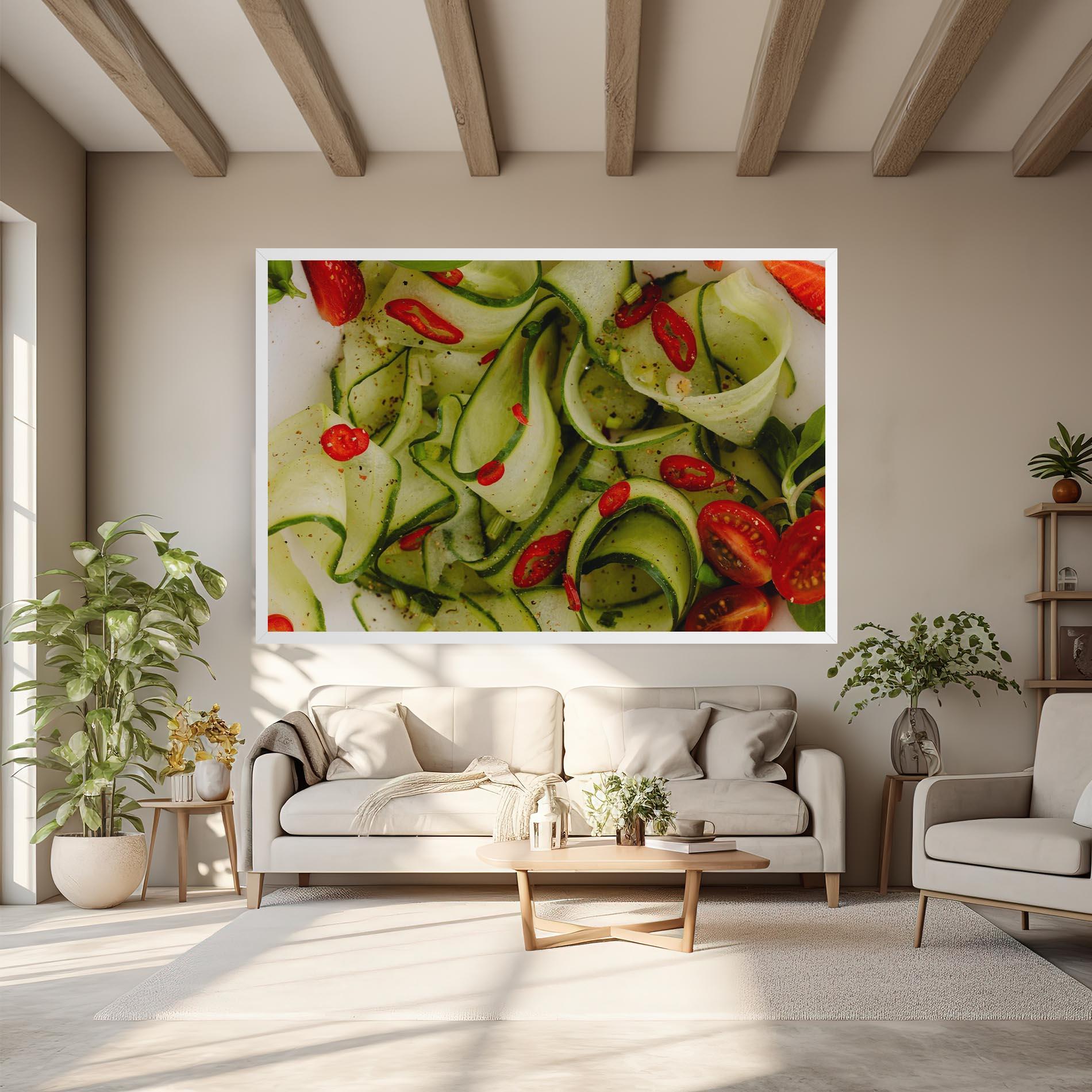 Leinwandbild Cucumber Food mockup 6