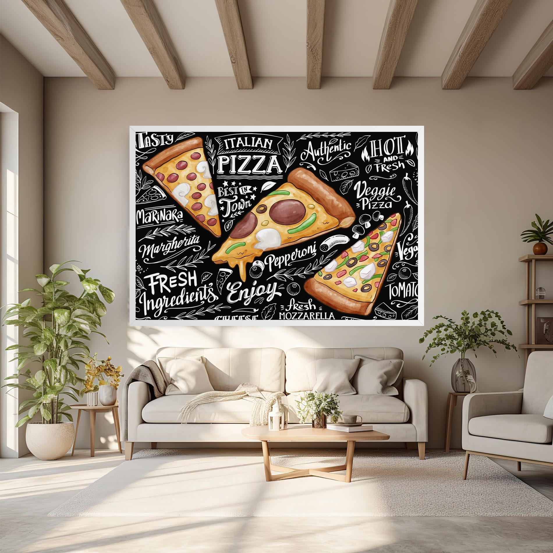 Leinwandbild Enjoy Pizza mockup 6