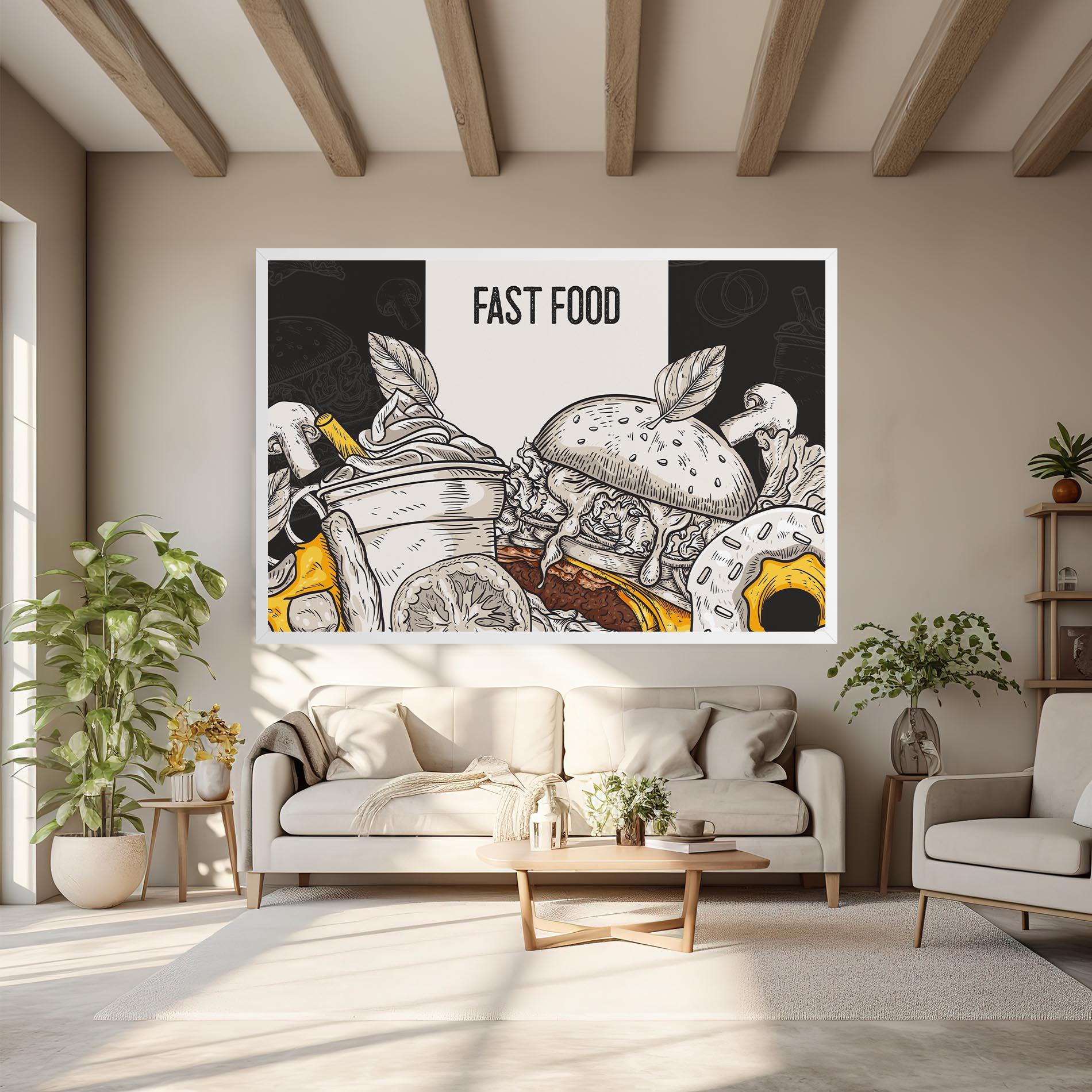 Leinwandbild Fast Food mockup 6