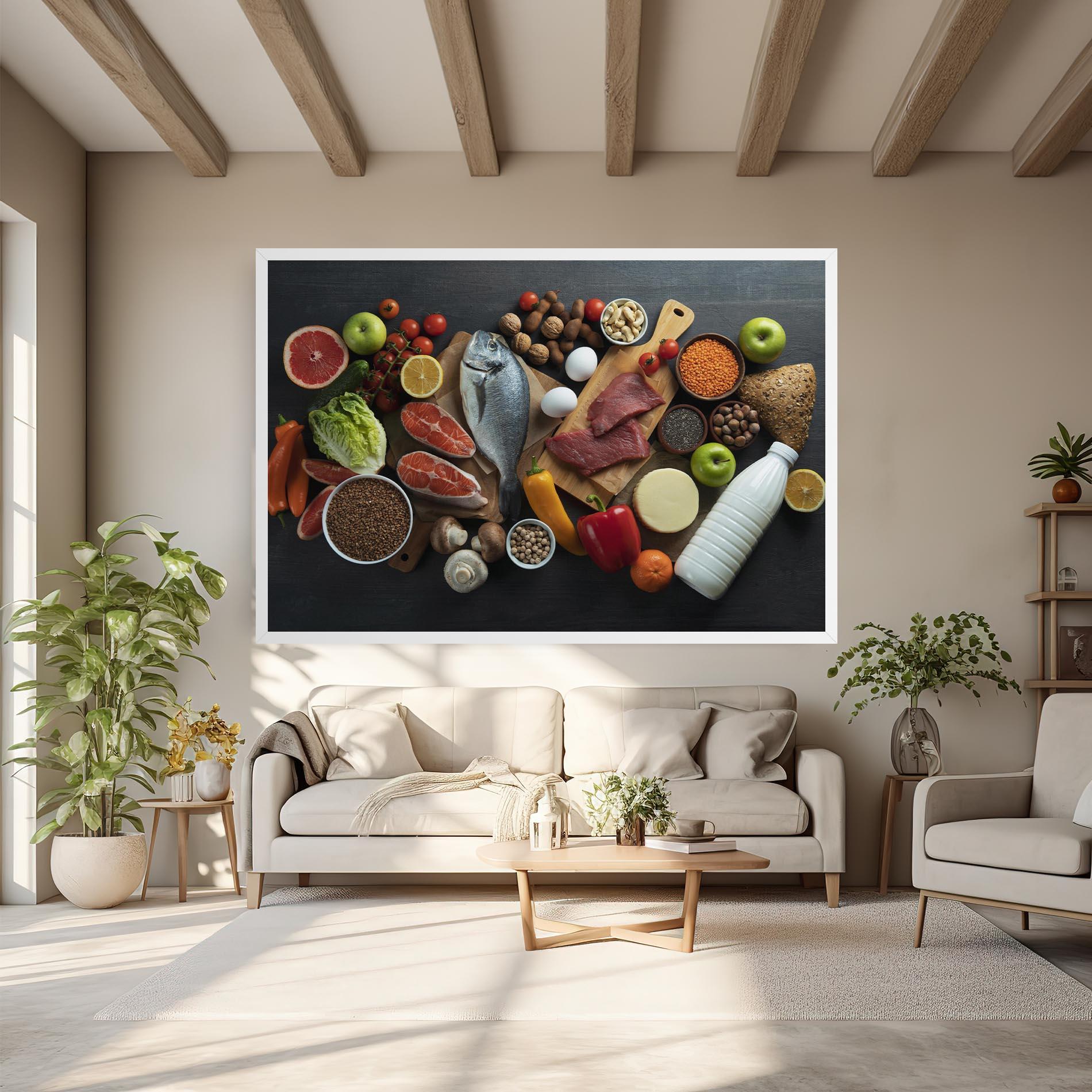 Leinwandbild Food Ingredients mockup 6