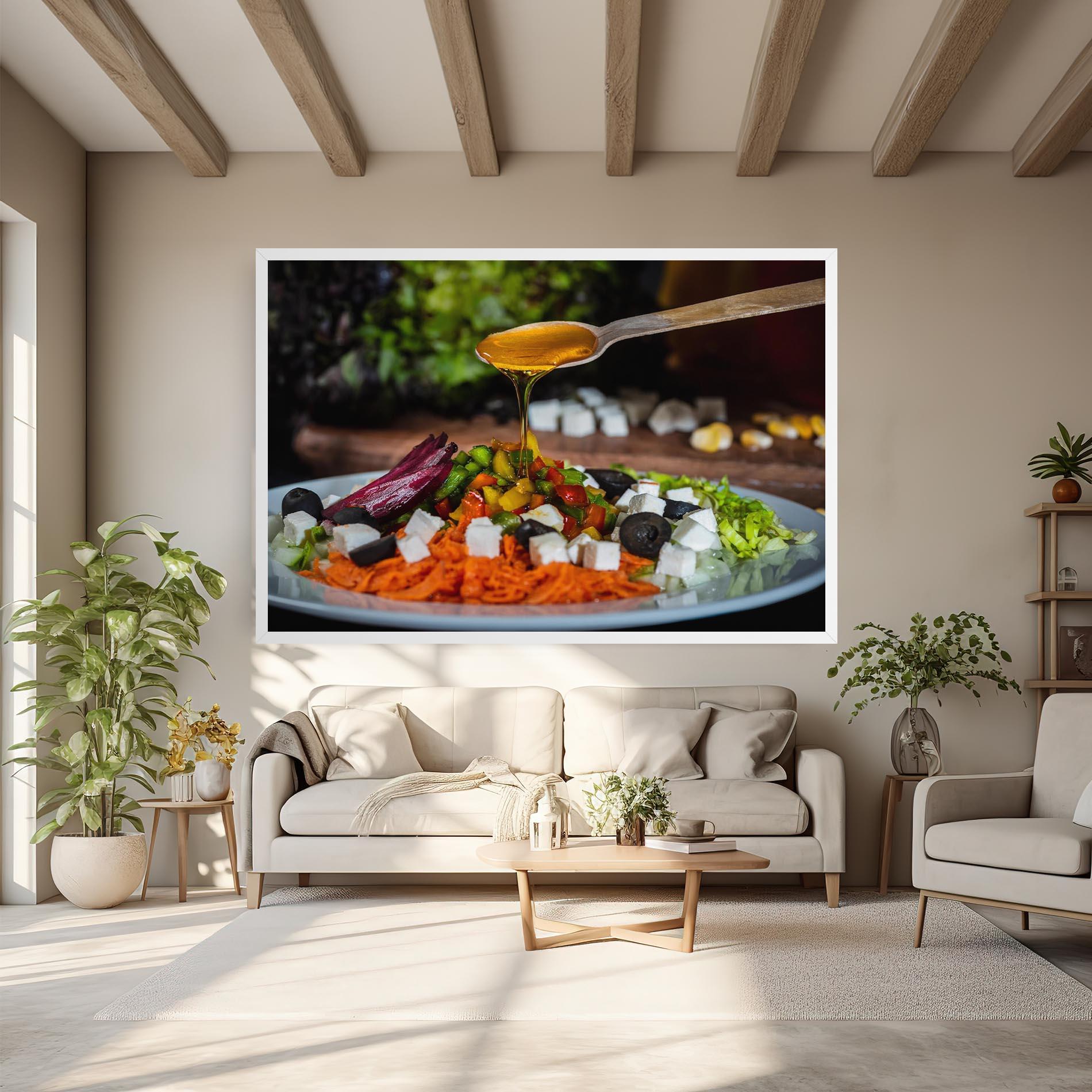 Leinwandbild Honey Over Food mockup 6