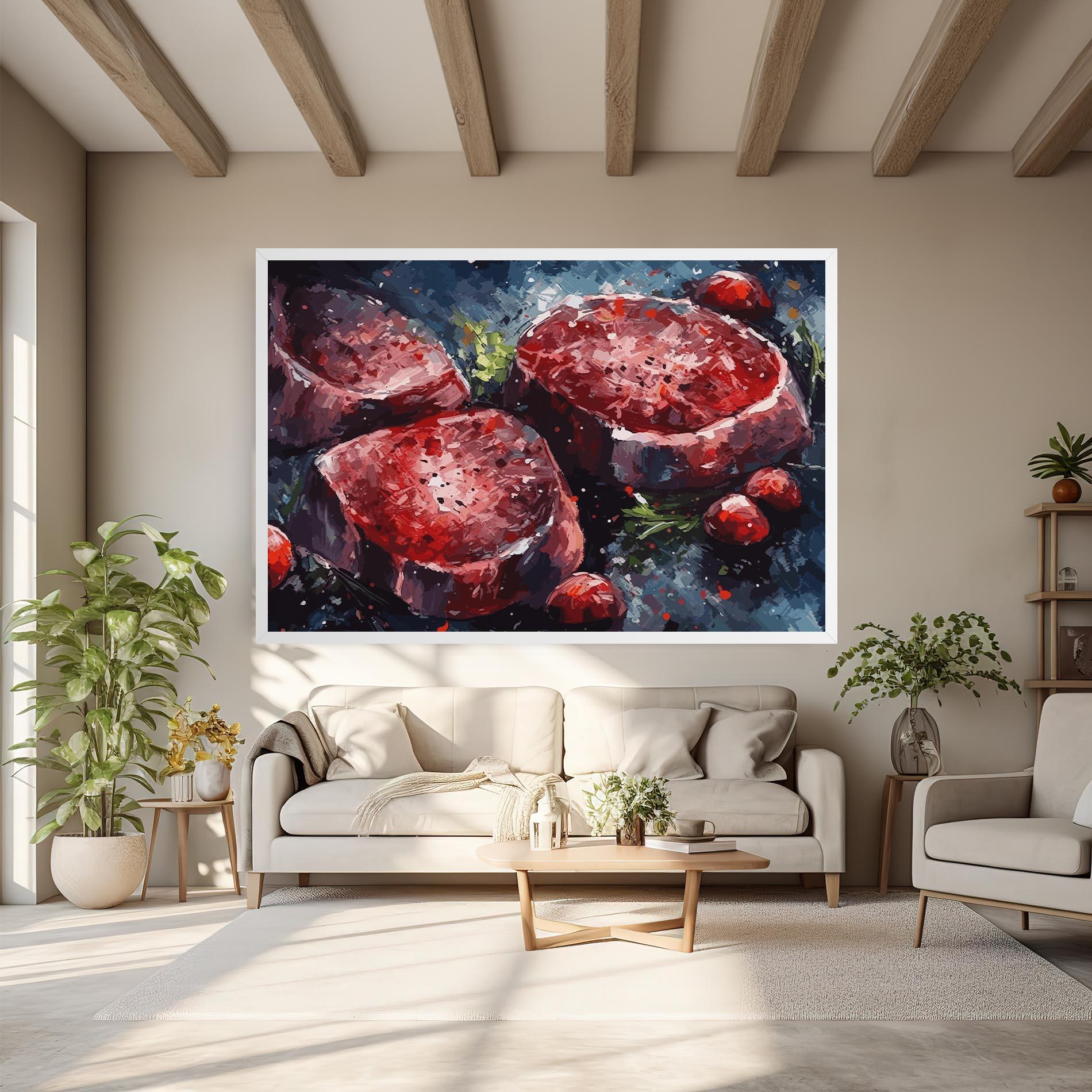 Leinwandbild Meat Art mockup 6
