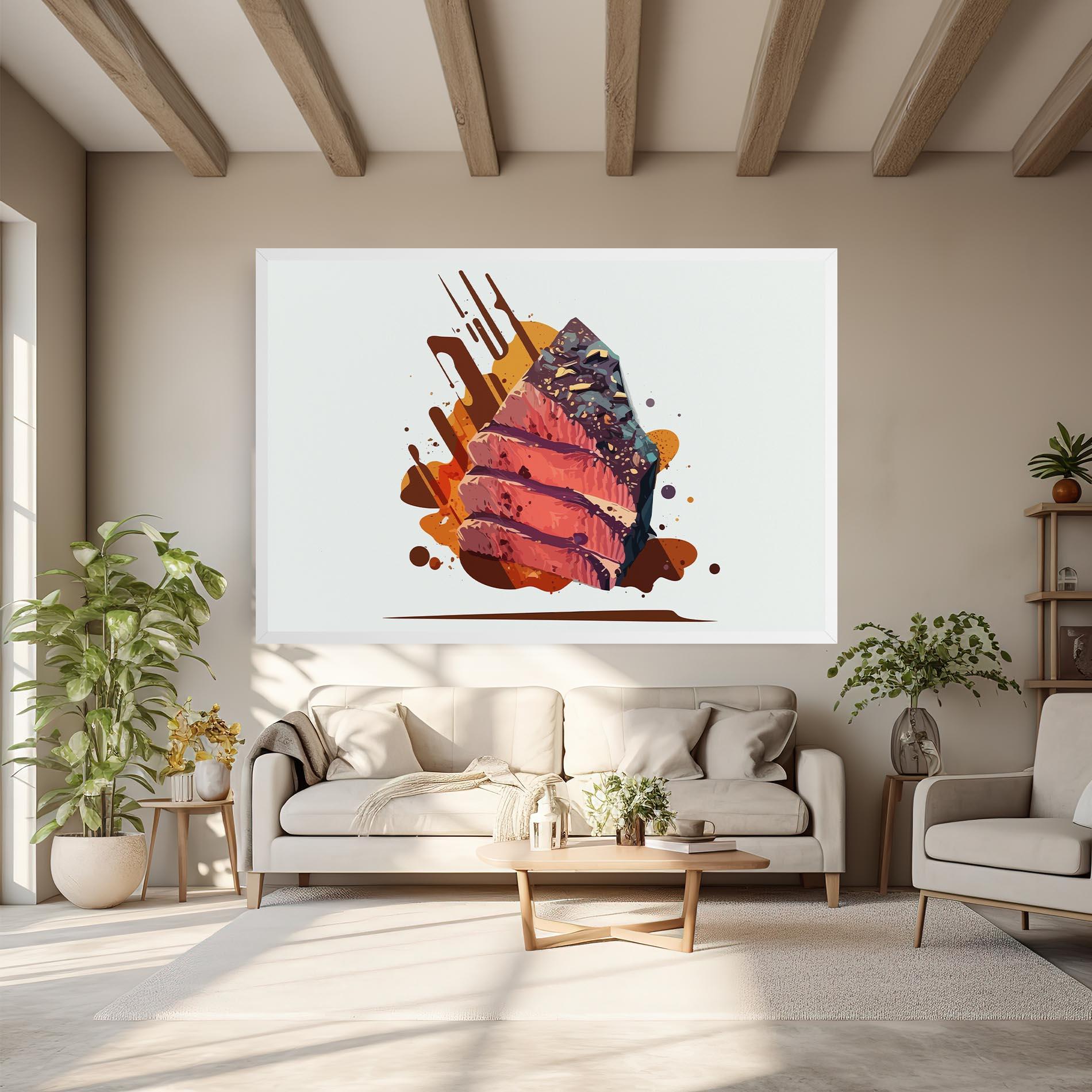 Leinwandbild Meat Floating mockup 6
