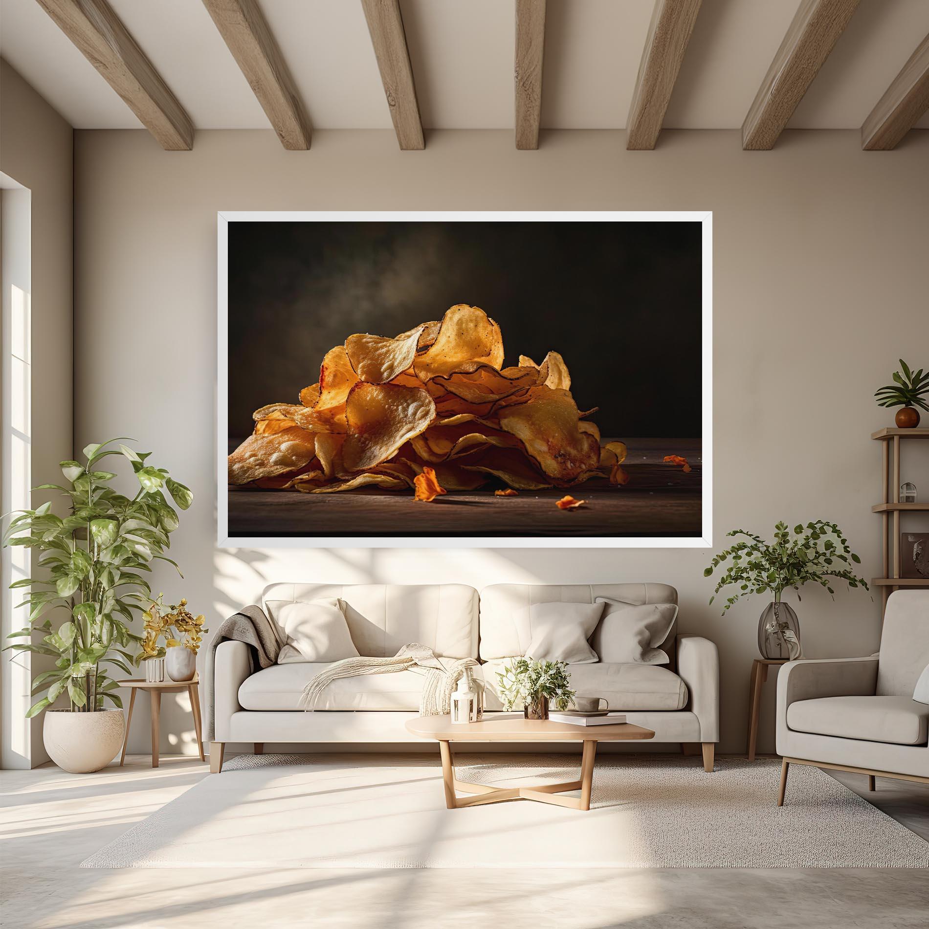 Leinwandbild Potato Chips mockup 6