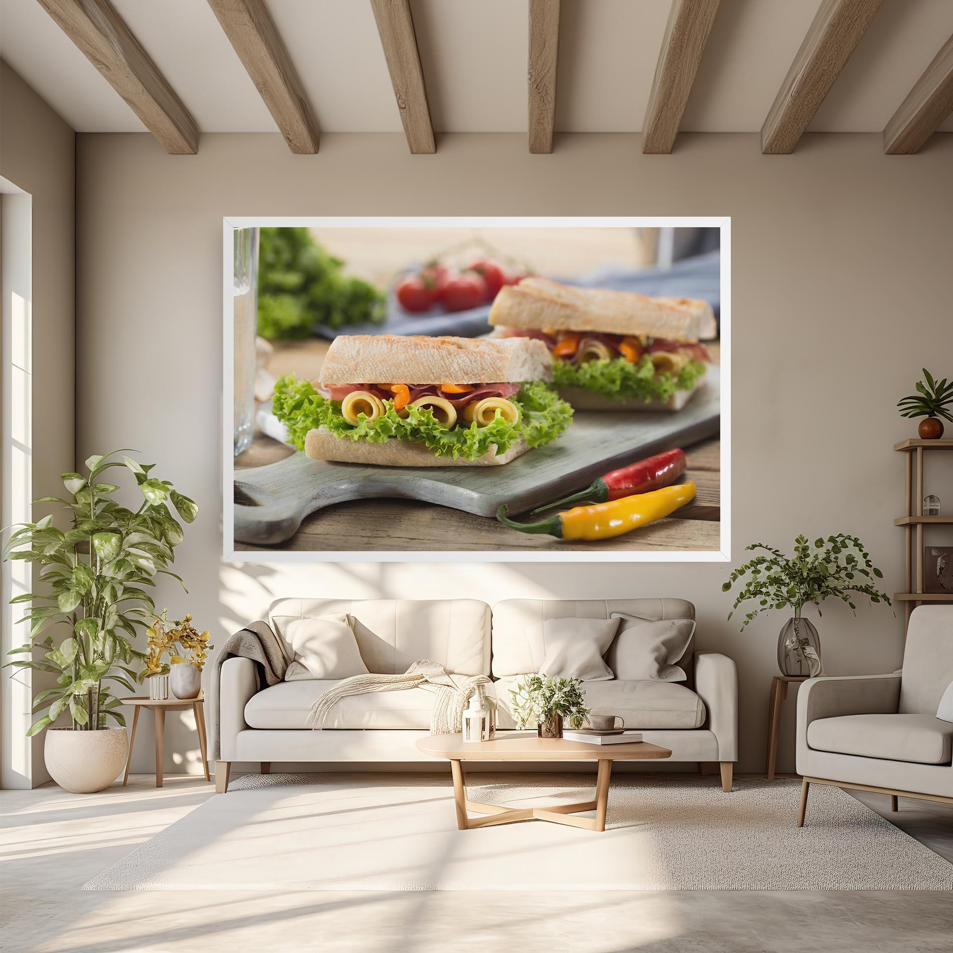 Leinwandbild Yum Sandwich mockup 6